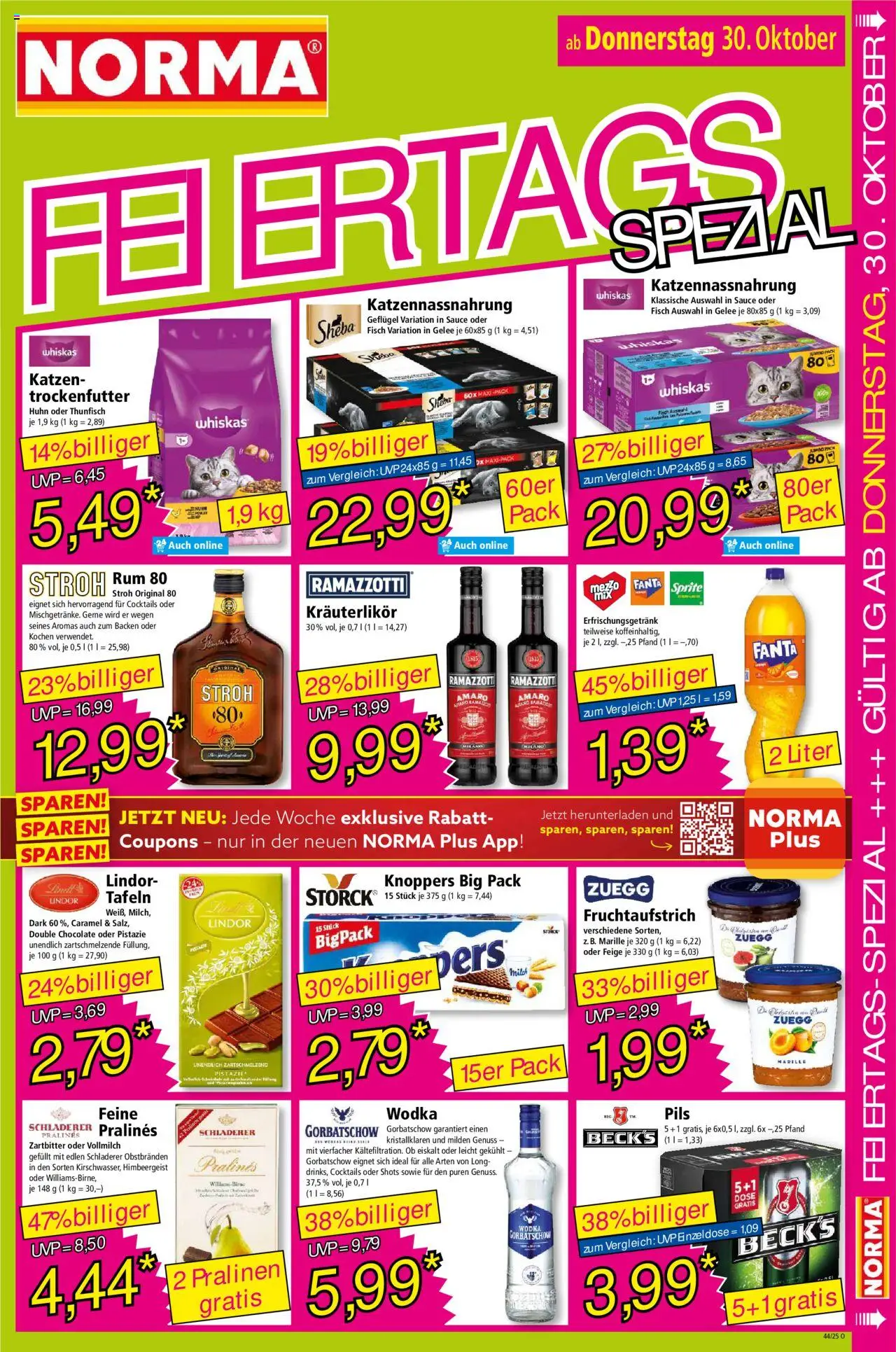 Norma Prospekt 	 – gültig ab 27.10.2025 | Seite: 15 | Produkte: Thunfisch, Rum, Pils, Wodka