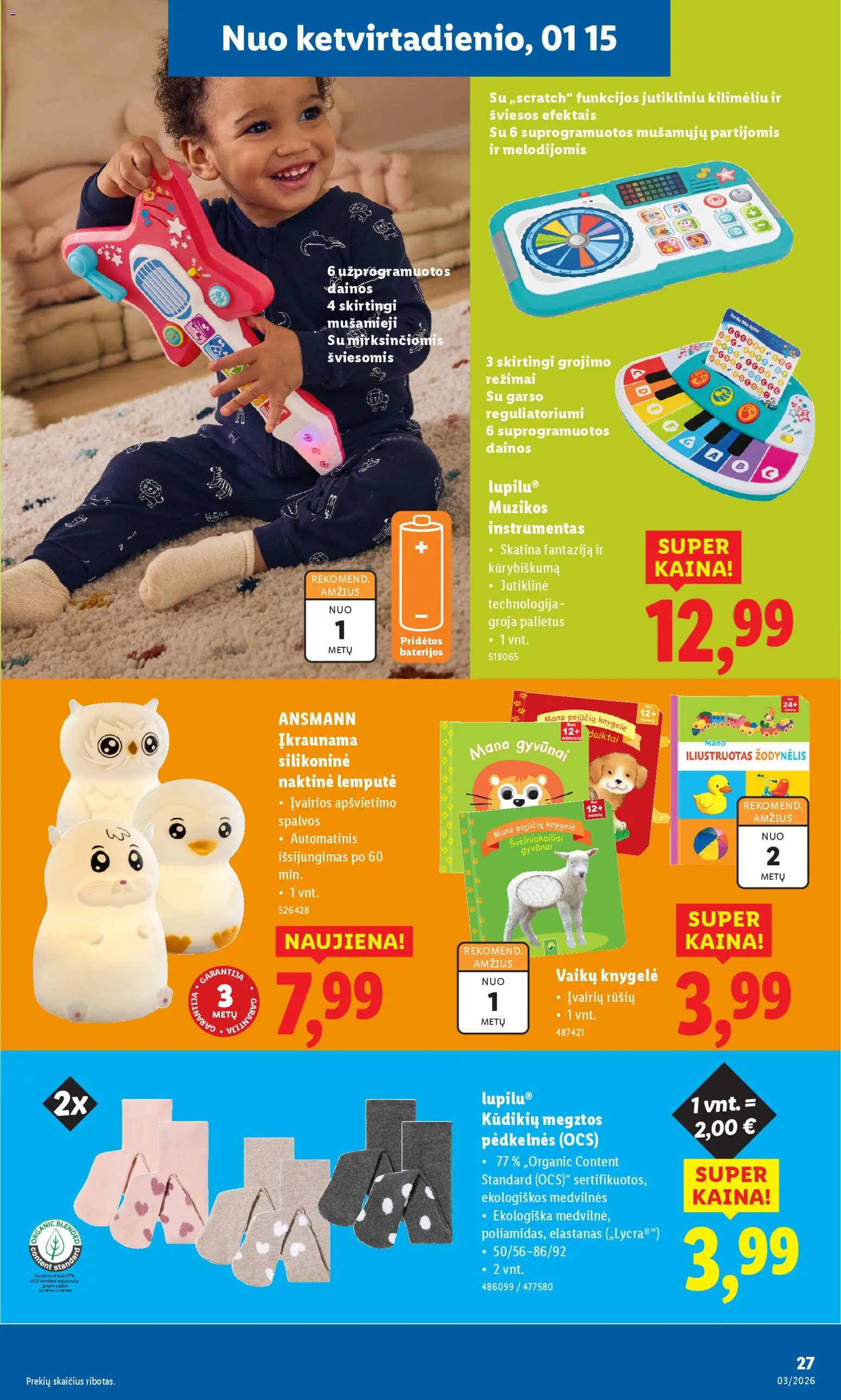 LIDL akcijos nuo 12.01.2026 | Puslapis: 27 | Prekių: Pėdkelnės