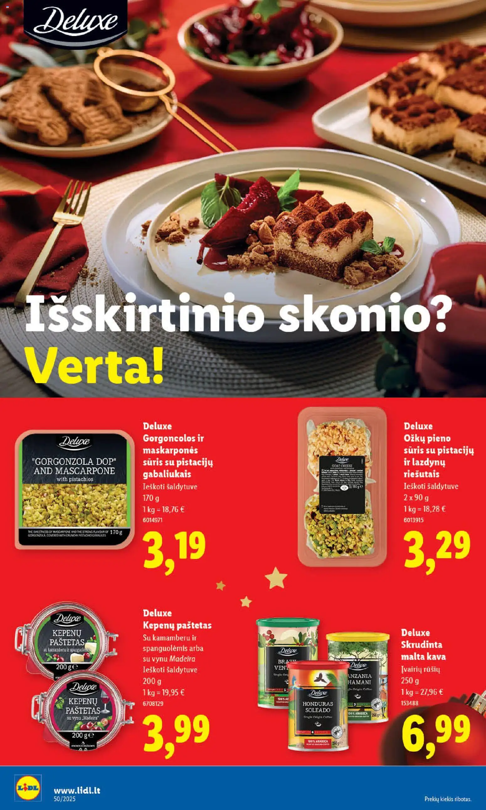 LIDL akcijos nuo 11.12.2025 | Puslapis: 20 | Prekių: Sūris, Kava