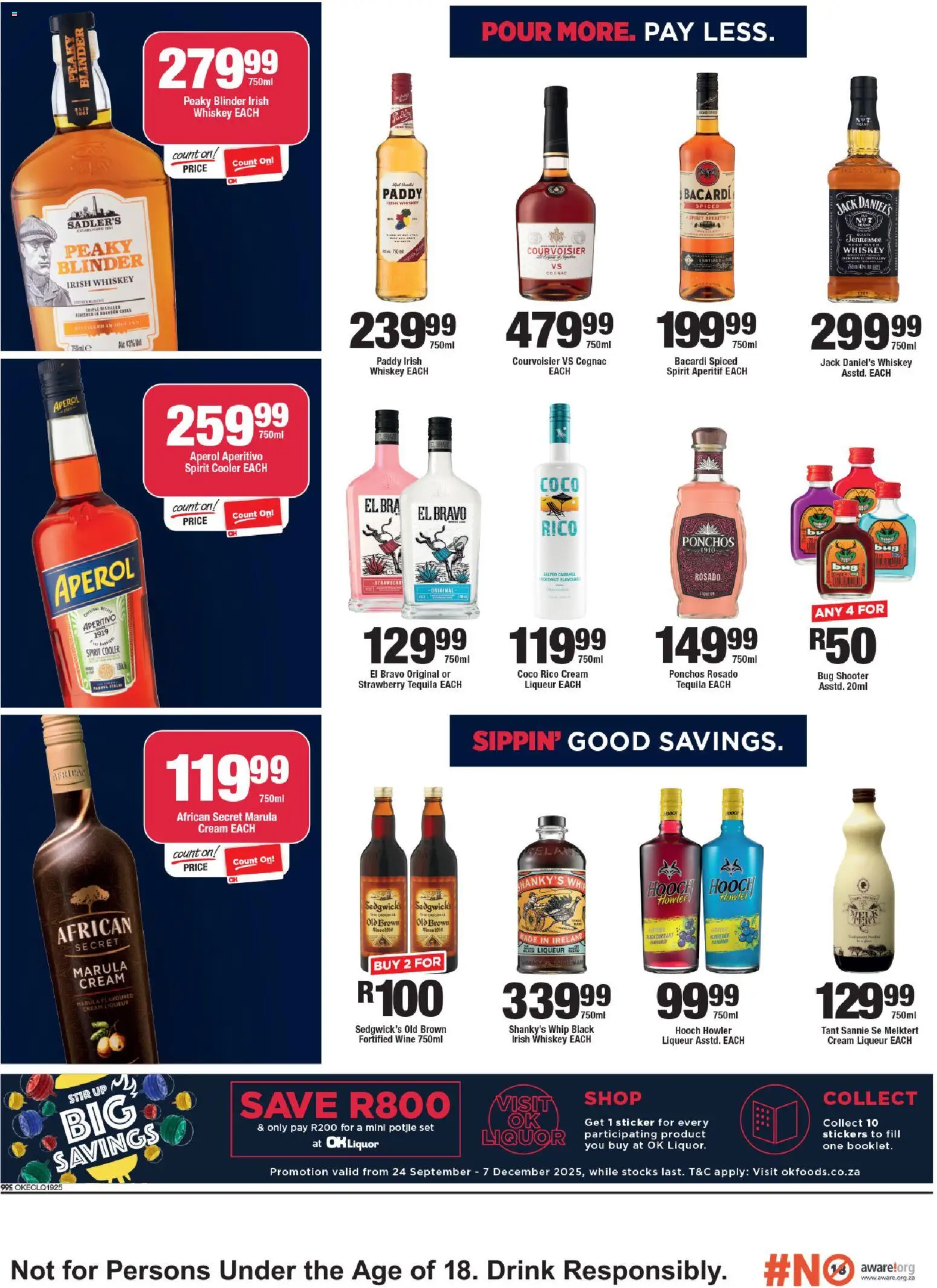 New OK Foods catalogue – valid from 25.11.2025 | Page: 2 | Products: Cooler, Cream, Whiskey, Ensalada de quino