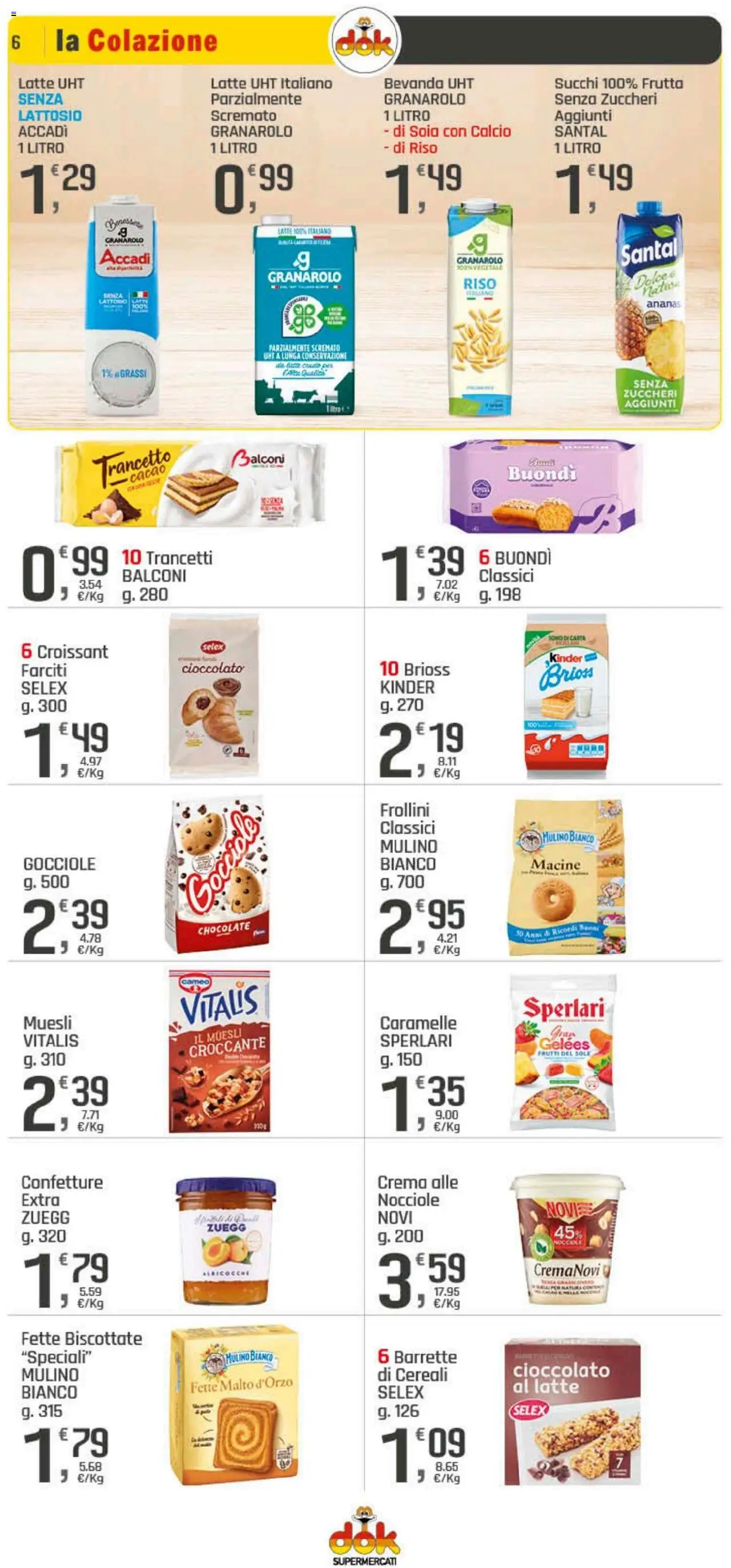 Volantino DOK del 25.09.2025 | Pagina: 6 | Prodotti: Muesli, Riso, Frutta, Fette biscottate