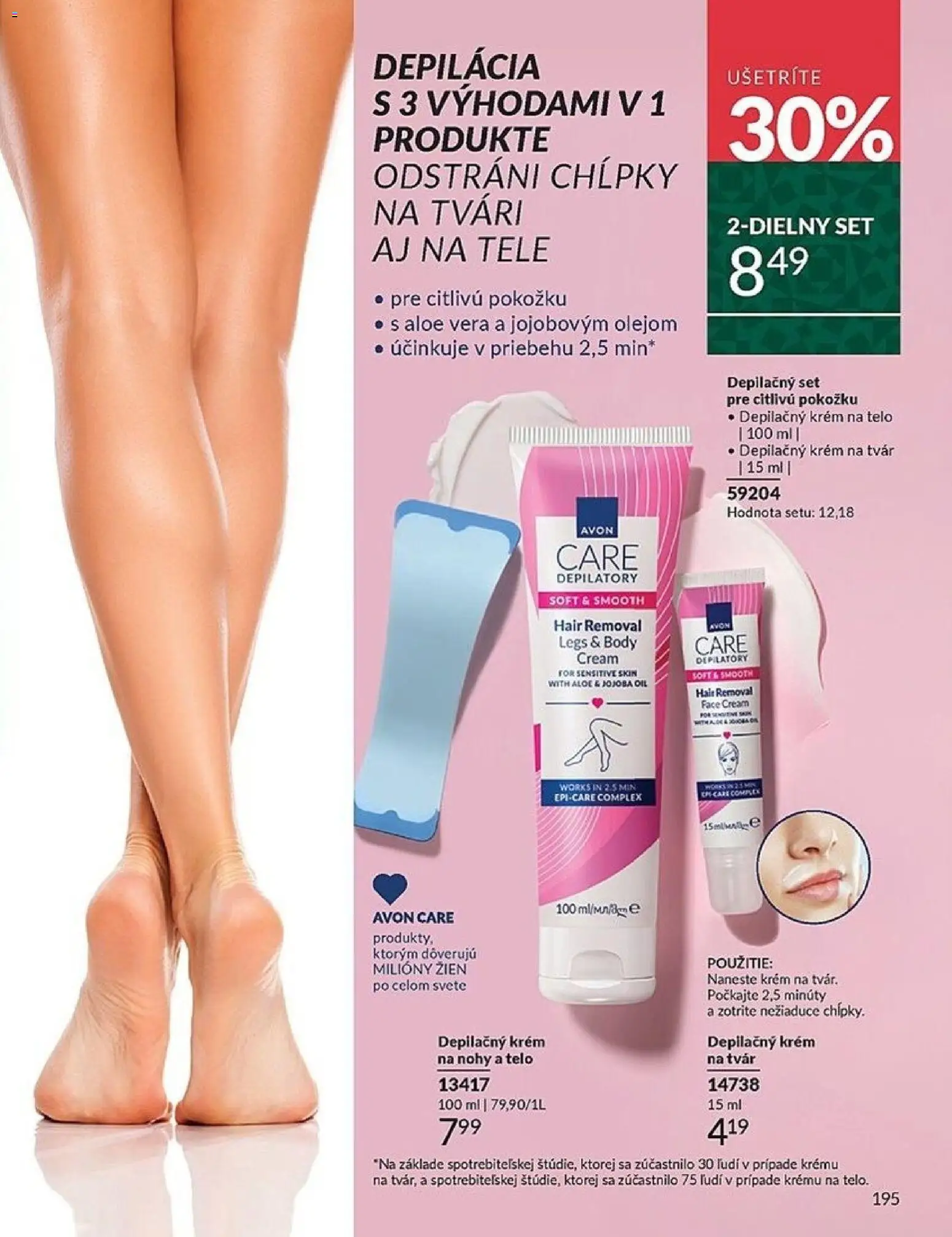 Nové Avon akcie – leták je platný od 01.11.2025 | Strana: 195 | Produkty: Depilačný krém, Krém