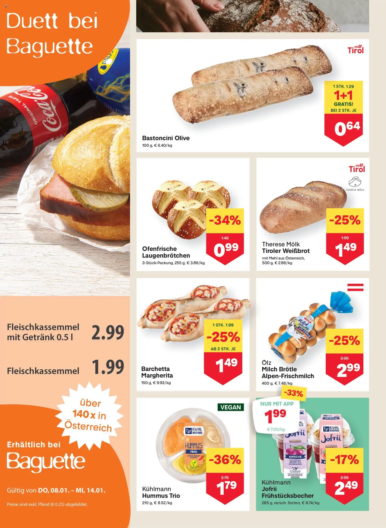 MPREIS Kärnten gültig ab 08.01.2026 | Seite: 4 | Produkte: Jääkaappipakastin, Milch, Joghurt