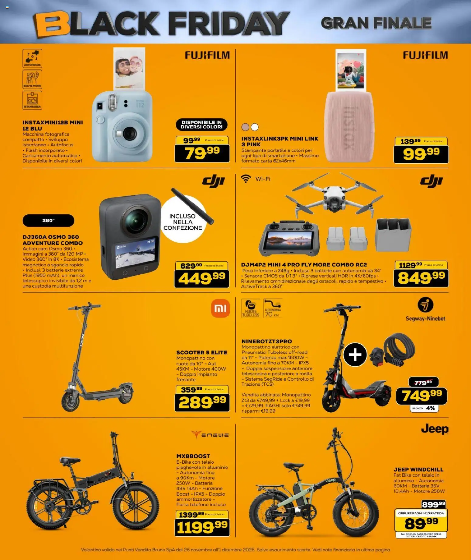 Volantino BRUNO del 26.11.2025 | Pagina: 26 | Prodotti: Action cam, Stampante, Video, Batteria