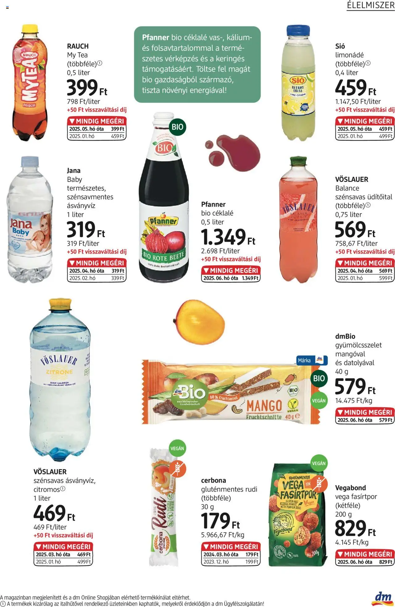 DM Drogerie Markt akciós ujság - amely érvényes a következő dátumtól: 05.06.2025 | Oldal: 17 | Termékek: Lime, Ásványvíz, Tea, Mangó