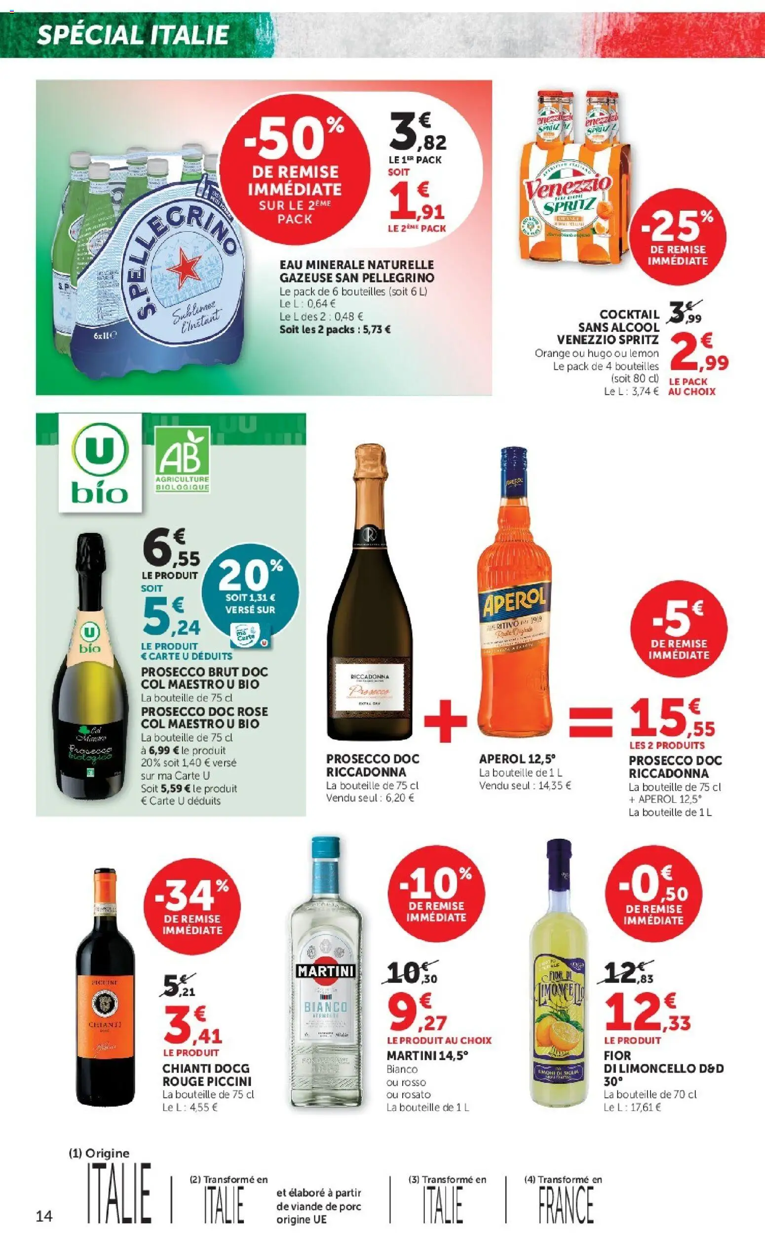 {H1} | Page: 14 | Produits: Alcool, Orange, Limoncello, Martini