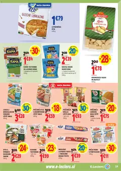 E.leclerc katalog akcije – veljaven od 04.03.2026 | Stran: 19 | Izdelki: Pita, Losos, Njoki, Testenine