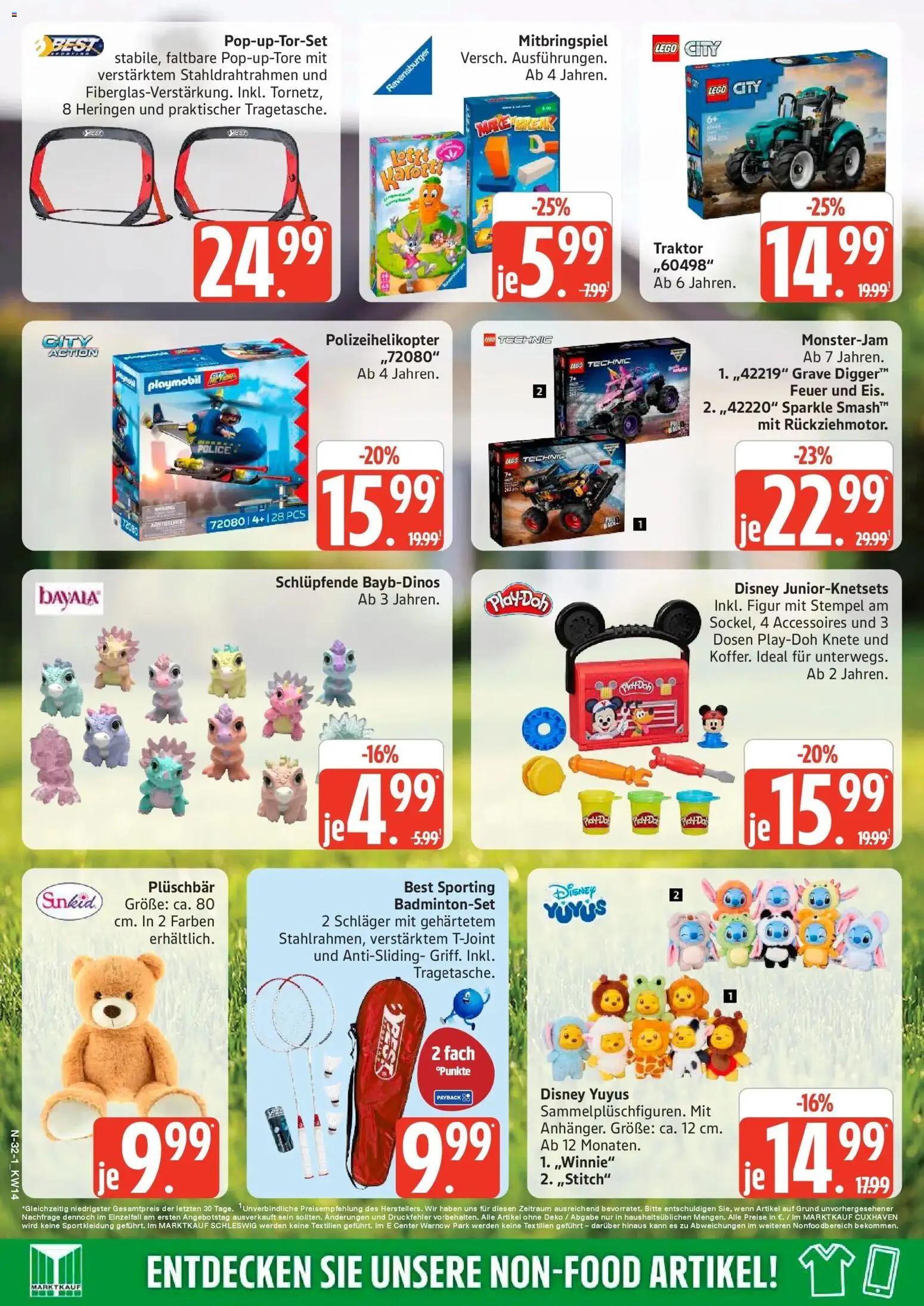 Edeka prospekt Rostock	 – gültig ab 30.03.2026 | Seite: 32 | Produkte: Monster, Badmintonset, Eis