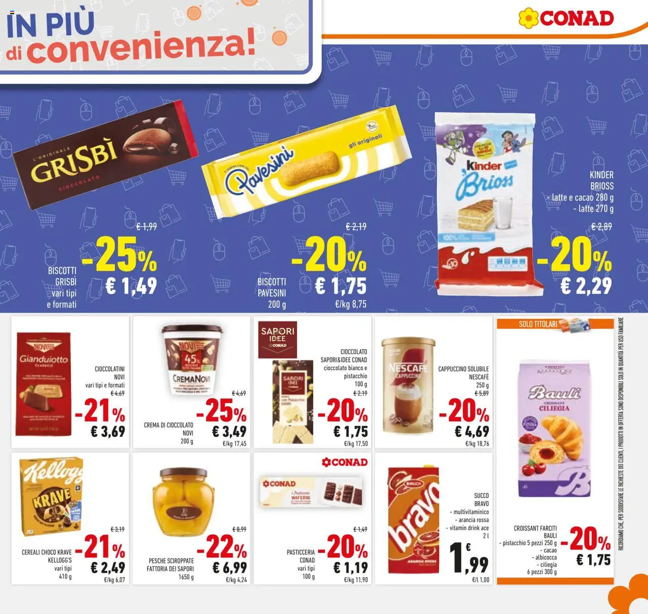 Volantino Conad del 08.10.2025 | Pagina: 37 | Prodotti: Cereali, Biscotti, Latte, Croissant