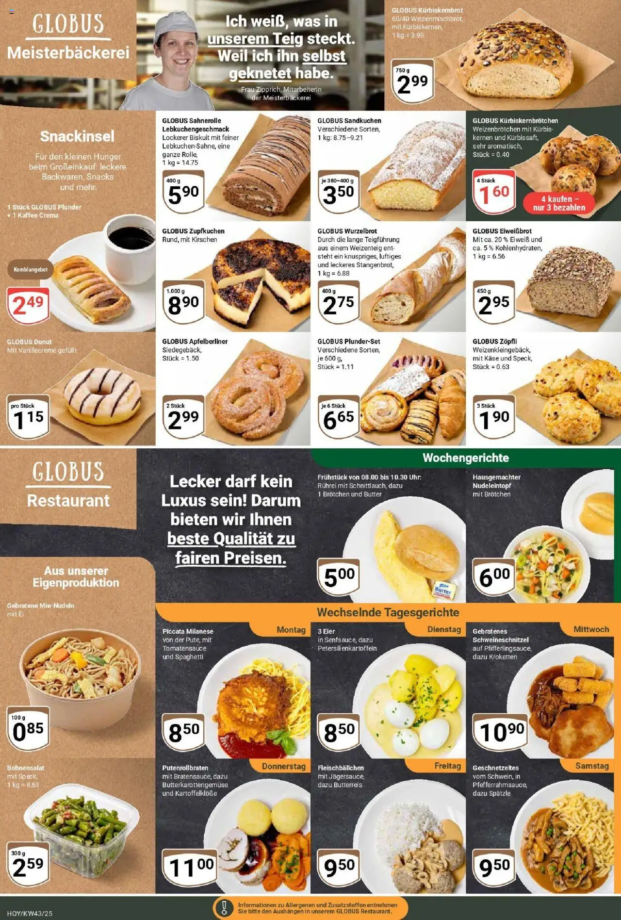 Globus prospekt Hoyerswerda	 – gültig ab 19.10.2025 | Seite: 8 | Produkte: Käse, Kaffee, Kirschen, Uhr