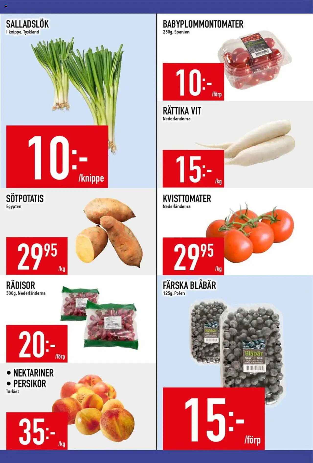 Matdax reklamblad aktuell från 25.08.2025 | Sida: 9 | Produkter: Sötpotatis, Salladslök, Blåbär