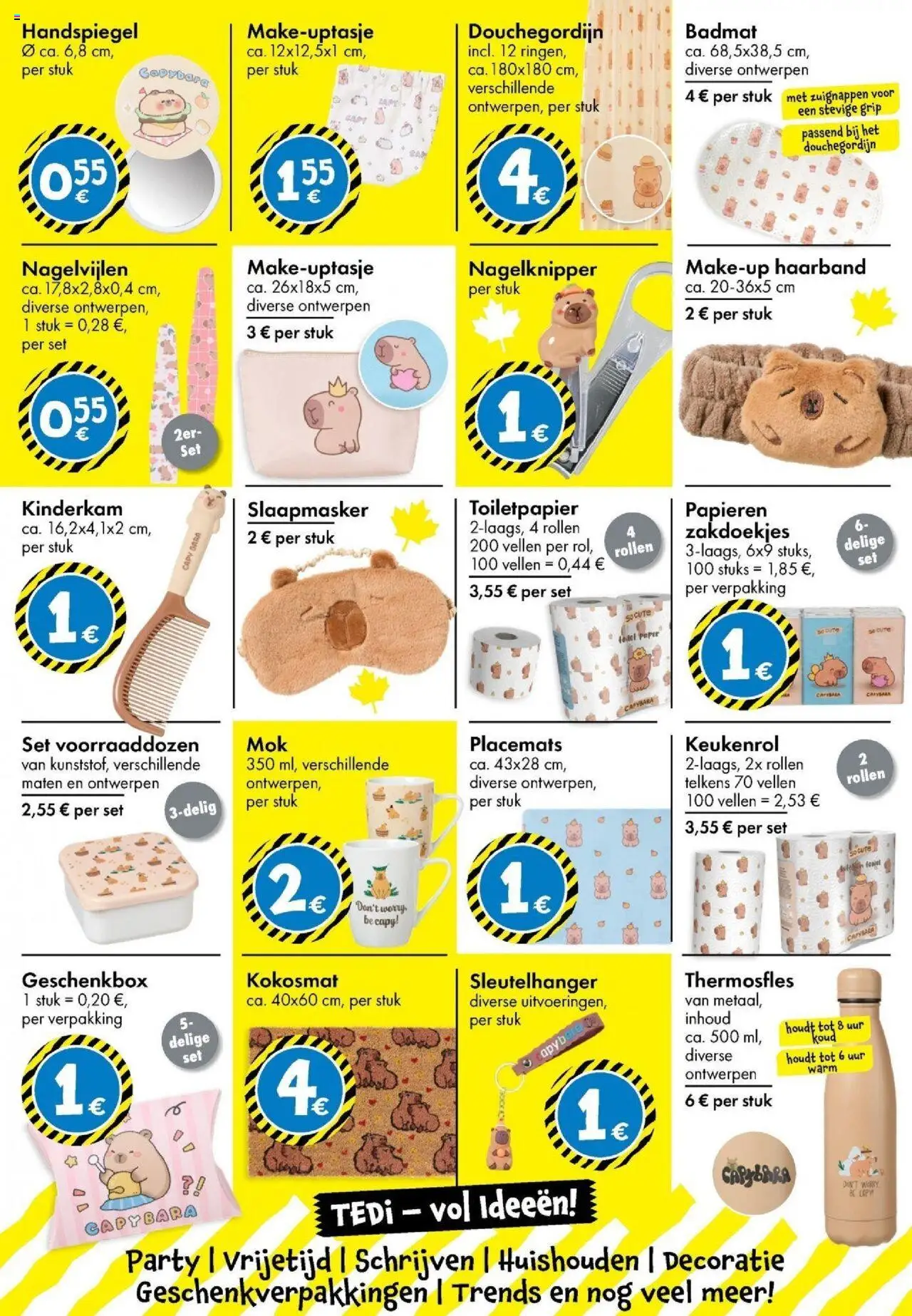{H1} | Pagina: 7 | Producten: Rizsliszt, Toiletpapier, Douchegordijn, Slaapmasker