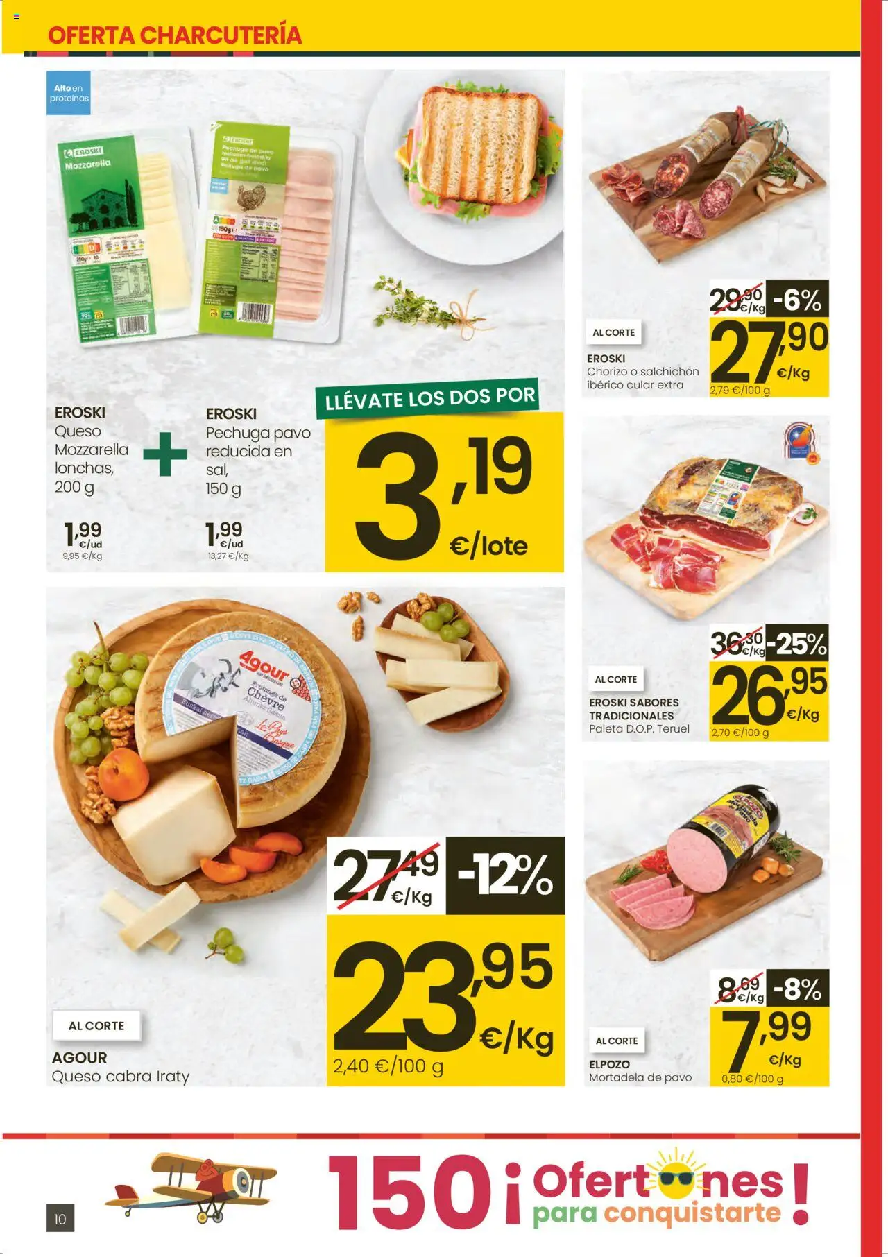 Eroski - Para conquistarte Mercat │ válido desde el 12.06.2025 | Página: 10 | Productos: Queso, Mortadela