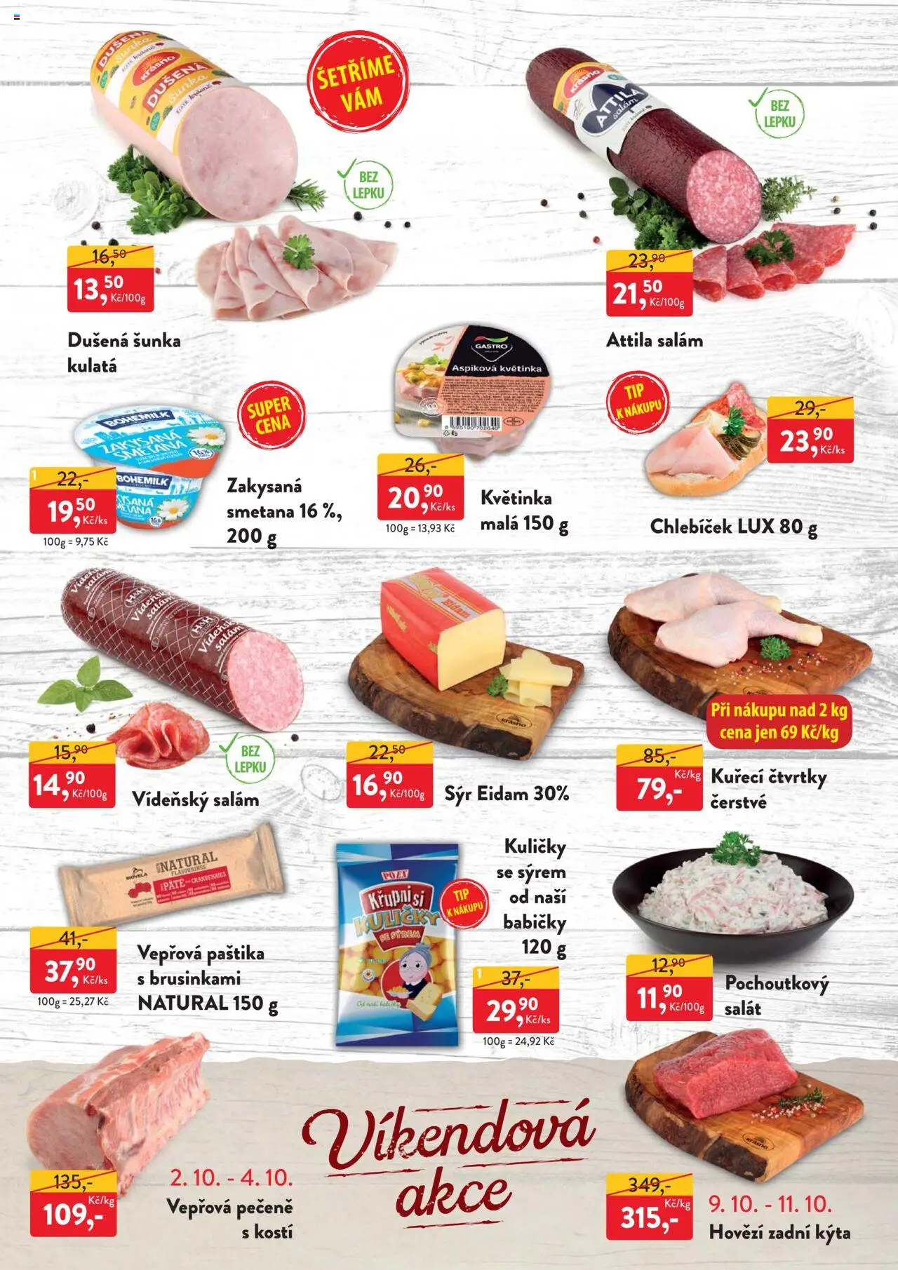MP Krásno leták od 29.09.2025 | Strana: 2 | Produkty: Párky, Klobása, Tlačenka, Guláš