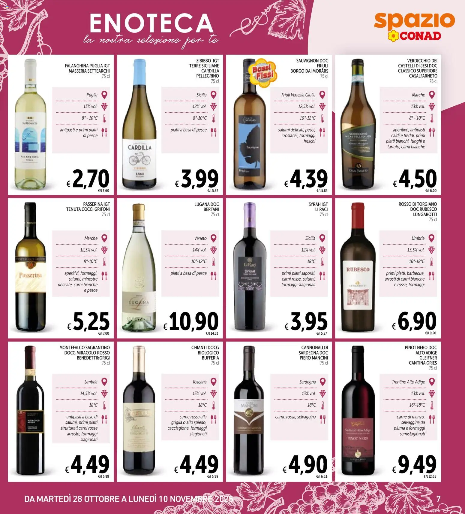 Volantino Spazio Conad del 28.10.2025 | Pagina: 7 | Prodotti: Pesce, Tè, Barbecue, Enoteca