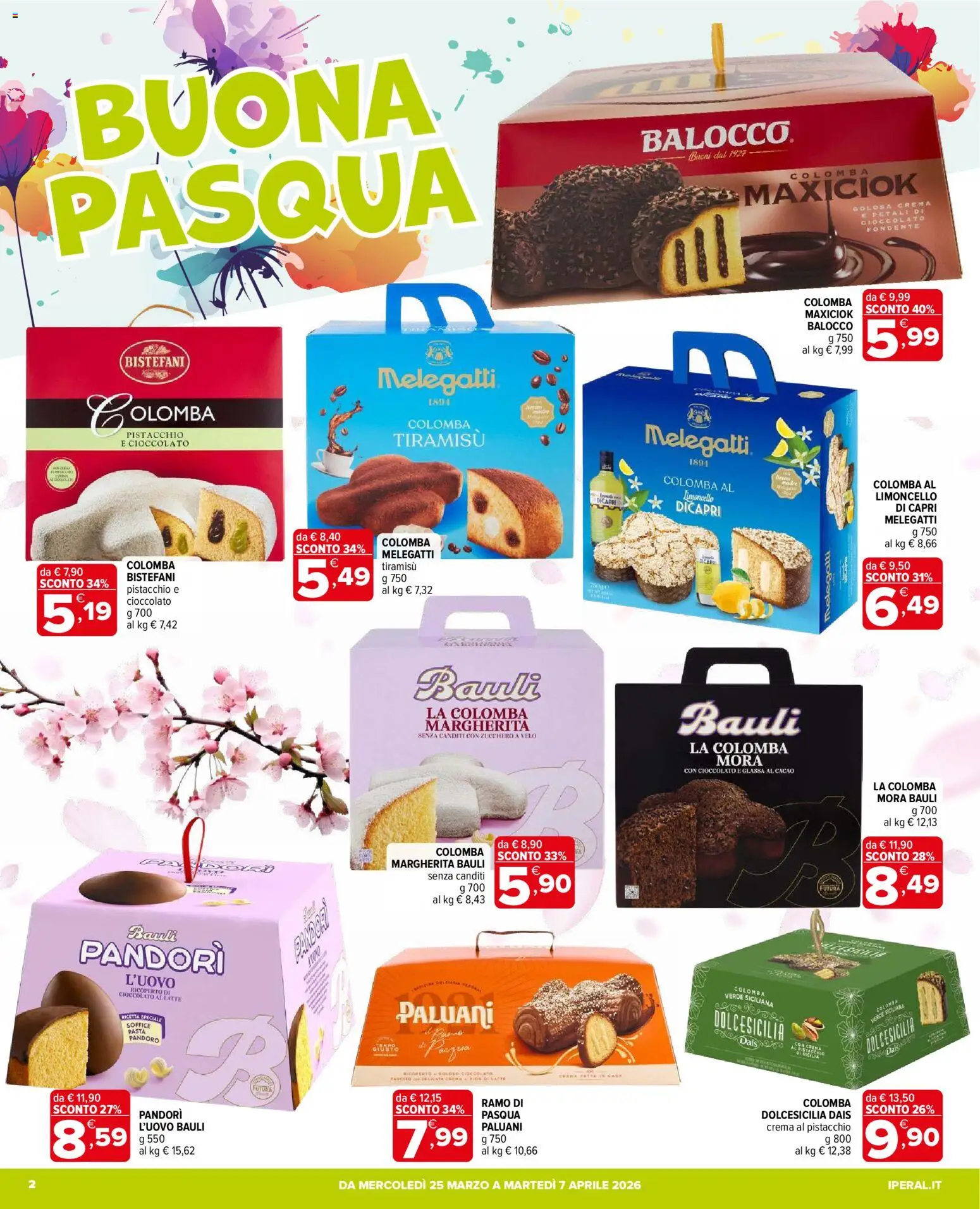 Volantino Iperal del 25.03.2026 | Pagina: 2 | Prodotti: Crema, Cioccolato, Zucchero, Pasta