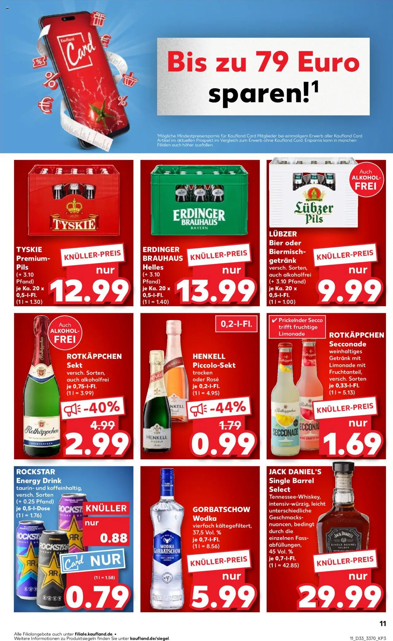 Kaufland prospekt Frankfurt (Oder)	 - gültig ab dem 14.08.2025 | Seite: 11 | Produkte: Rockstar energy, Sekt, Wodka gorbatschow, Rotkäppchen