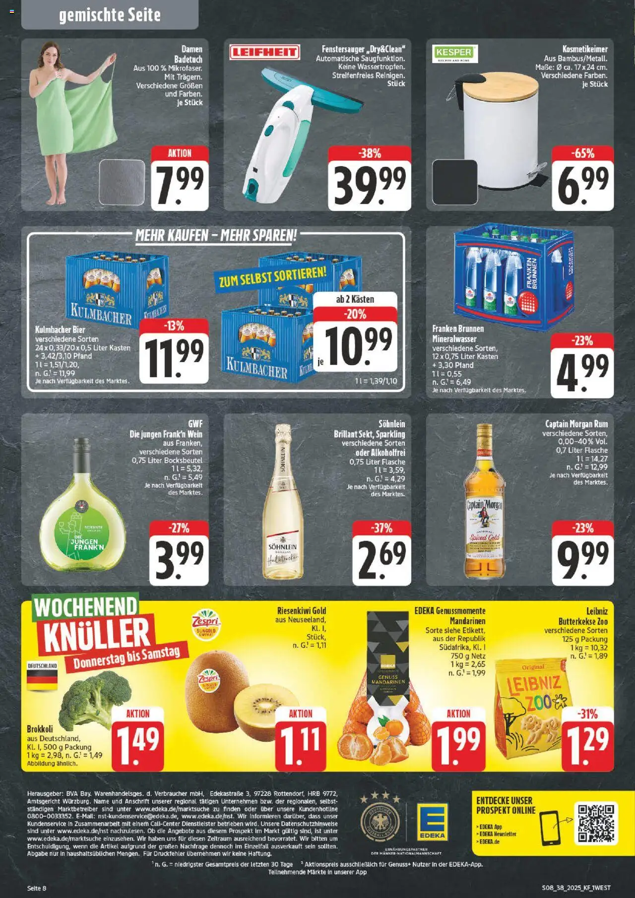 nah & gut Prospekt 	 – gültig ab 15.09.2025 | Seite: 8 | Produkte: Bier, Butterkekse, Brokkoli, Captain morgan
