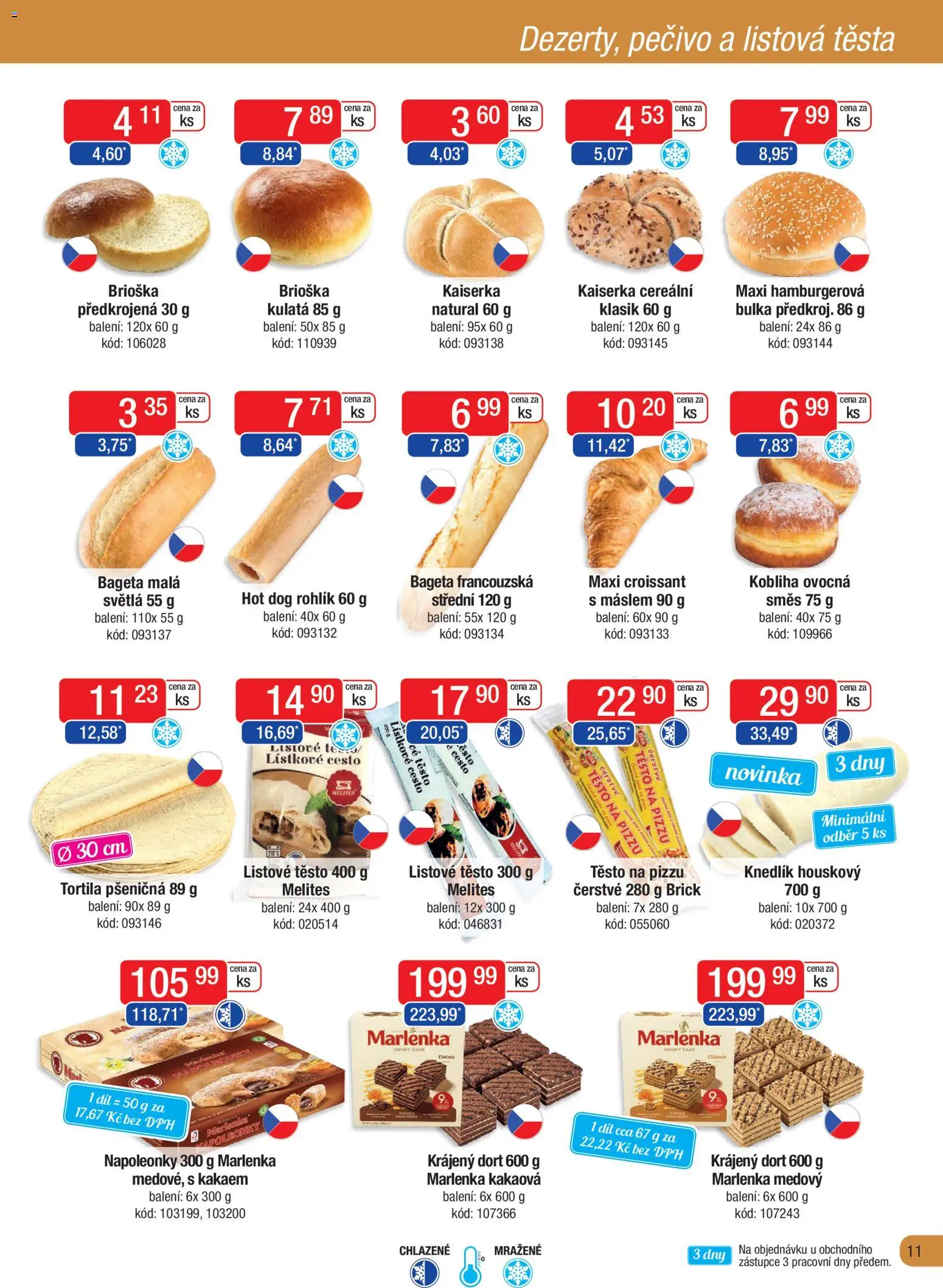 Astur & Qanto leták - Velkoobchod fresh 11/2025 od 01.11.2025 | Strana: 11 | Produkty: Brioška, Croissant, Bageta, Dort
