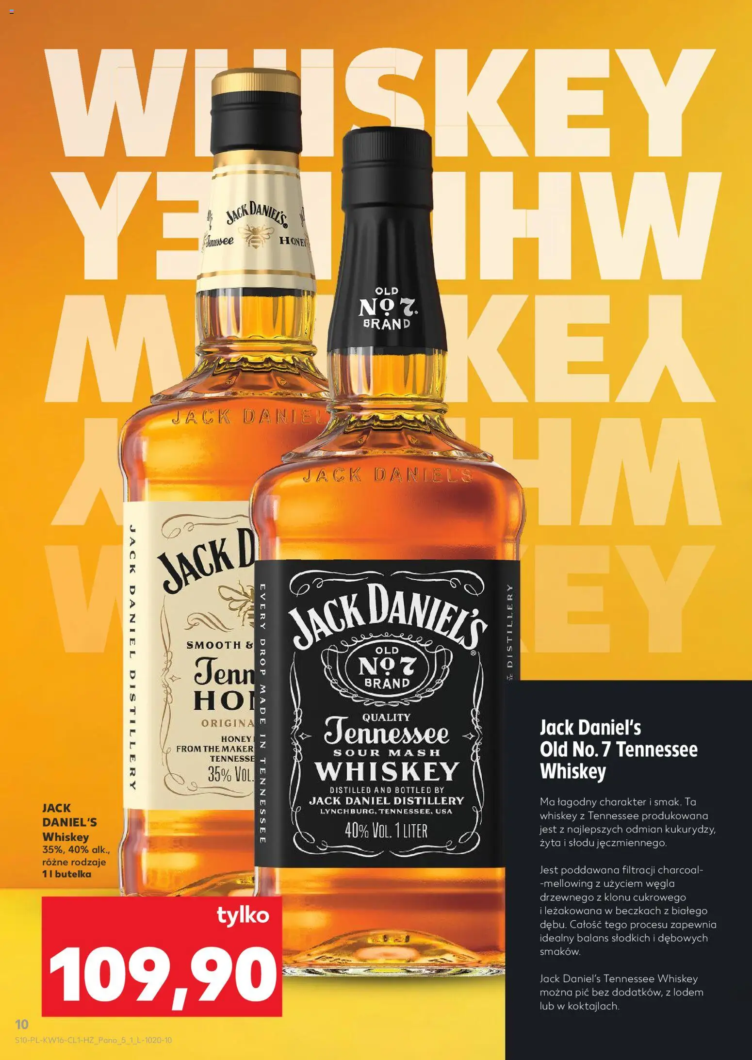 Kaufland Polsko leták - Barek od 16.04.2026 | Strana: 10 | Produkty: Whiskey, Jack Daniel’s