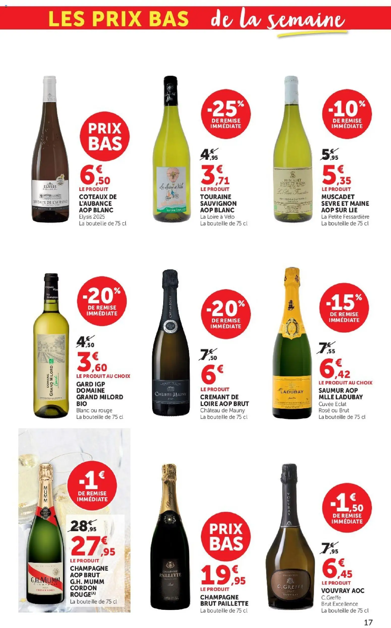 {H1} | Page: 17 | Produits: Vélo, Champagne brut, Champagne, Crémant