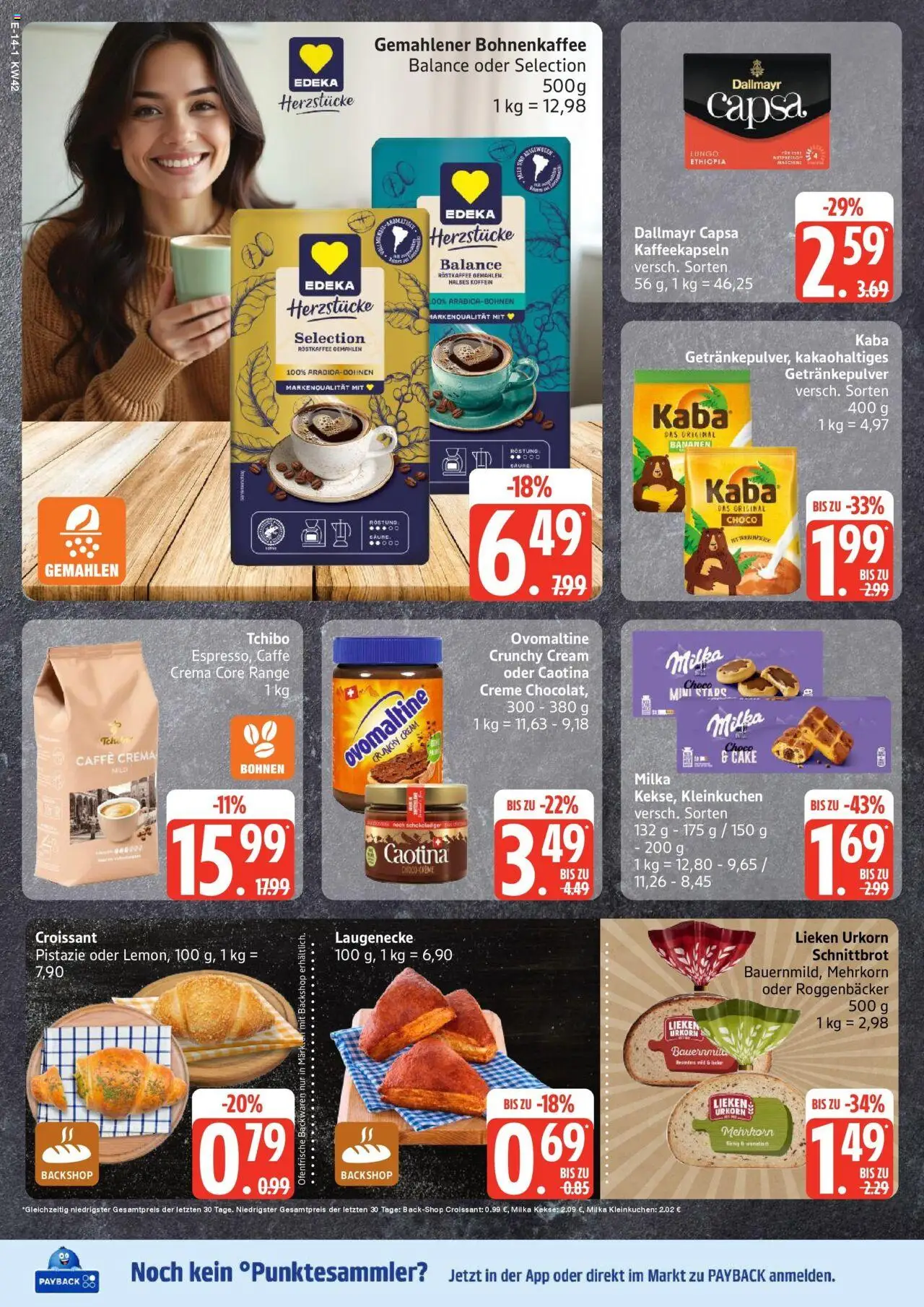 Marktkauf - Marktkauf: Wochenangebote – gültig ab 13.10.2025 | Seite: 14 | Produkte: Ovomaltine, Bananen, Croissant, Dallmayr capsa