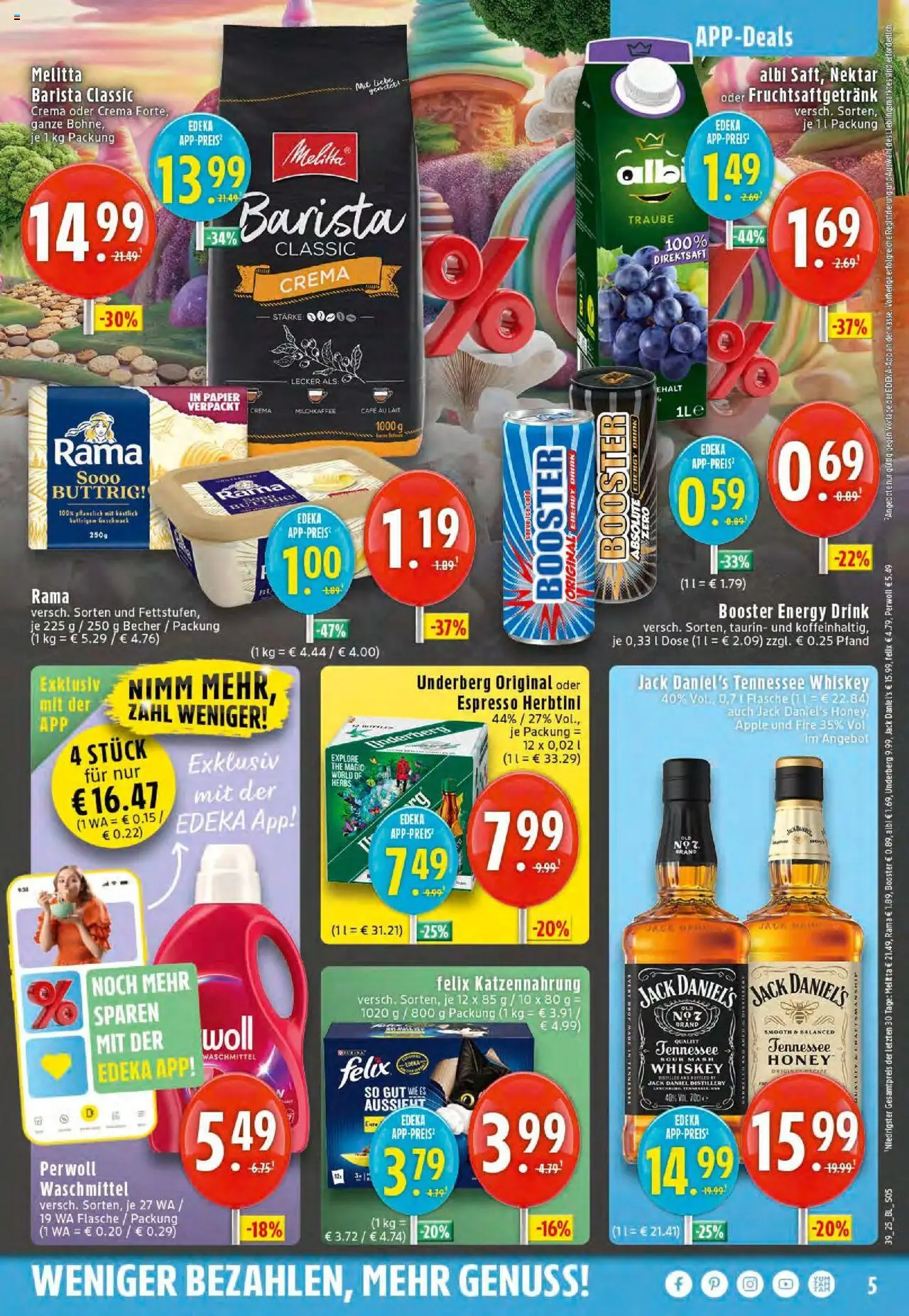 Edeka prospekt Dortmund-Eving	 – gültig ab 21.09.2025 | Seite: 5 | Produkte: Margarine, Rama, Apple, Whiskey