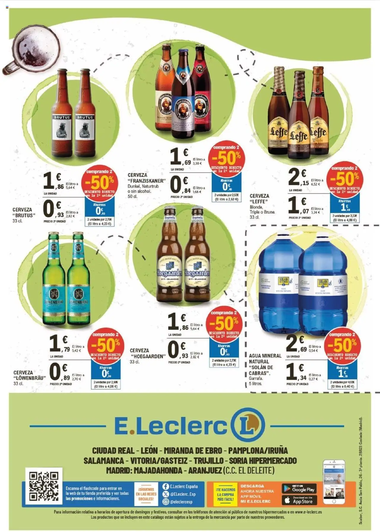 E.Leclerc folleto │ válido desde el 10.09.2025 | Página: 2 | Productos: Cerveza, Agua mineral