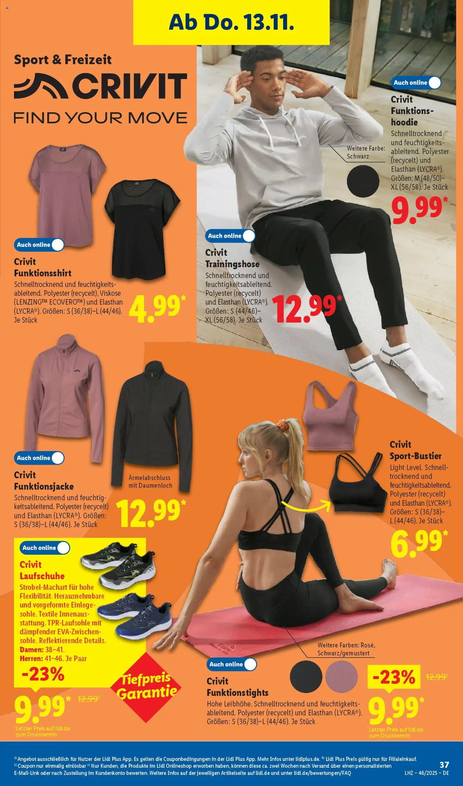 Lidl Prospekt Uffenheim – gültig ab 10.11.2025 | Seite: 51 | Produkte: Trainingshose, Hoodie, Laufschuhe
