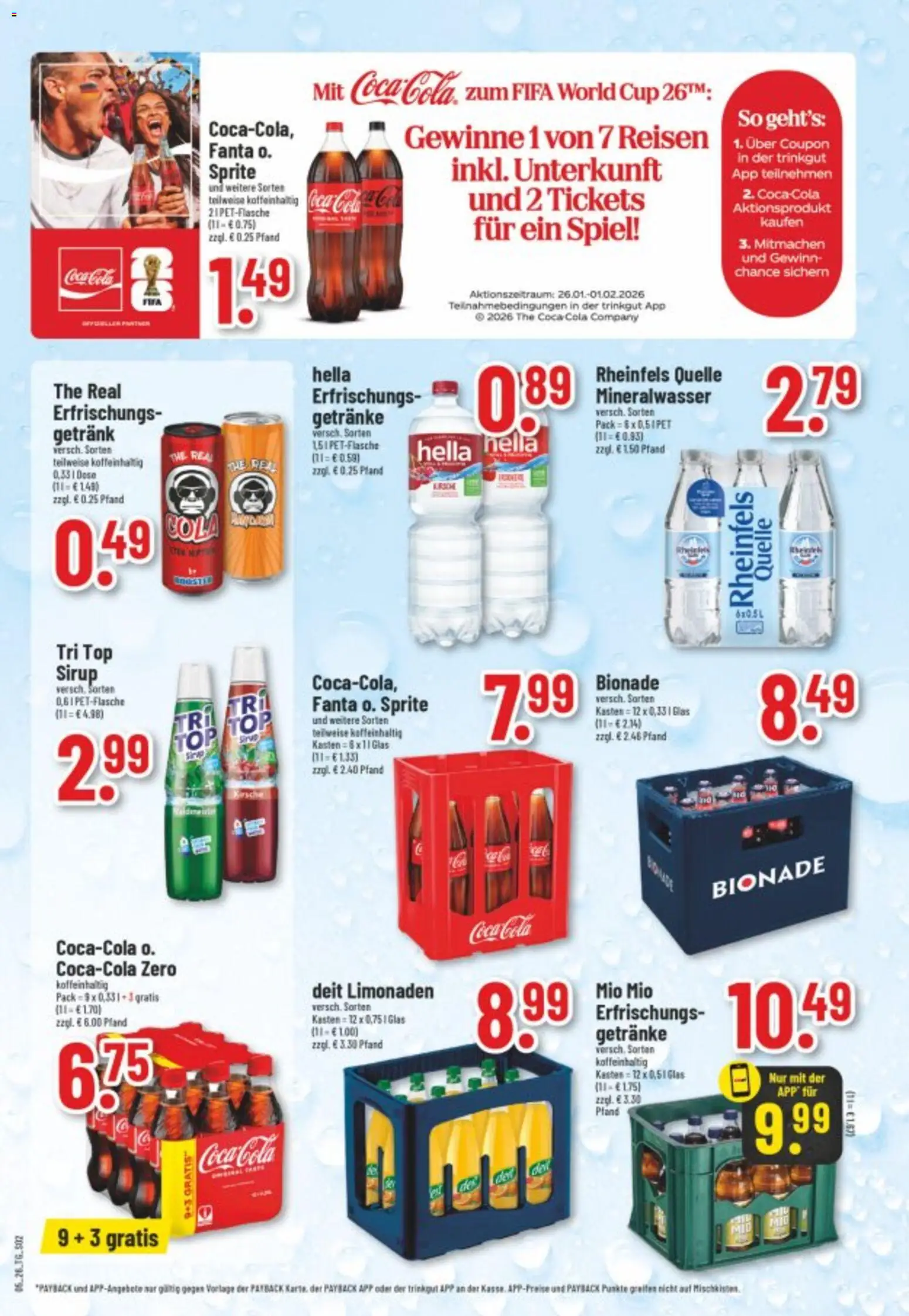 Trinkgut Prospekt 	 – gültig ab 26.01.2026 | Seite: 2 | Produkte: Coca cola, Cola, Mineralwasser, Rheinfels quelle