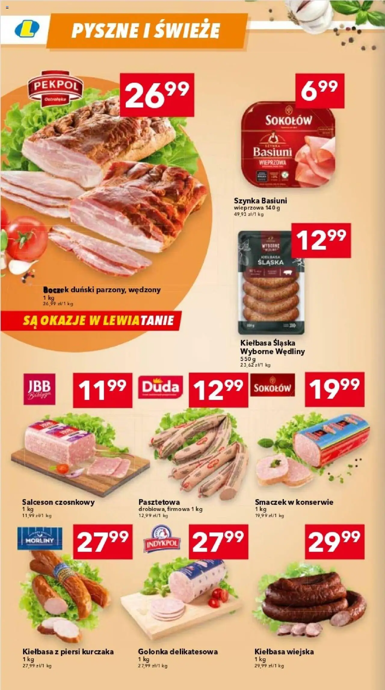Lewiatan gazetka - Warszawa od 23.10.2025 | Strona: 2 | Produkty: Kiełbasa, Piersi, Kiełbasa śląska, Wędliny
