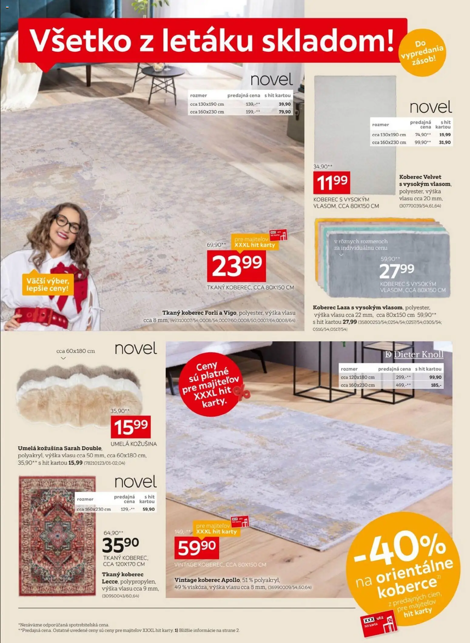 Nové XXXLutz akcie – leták je platný od 09.03.2026 | Strana: 14 | Produkty: Koberec