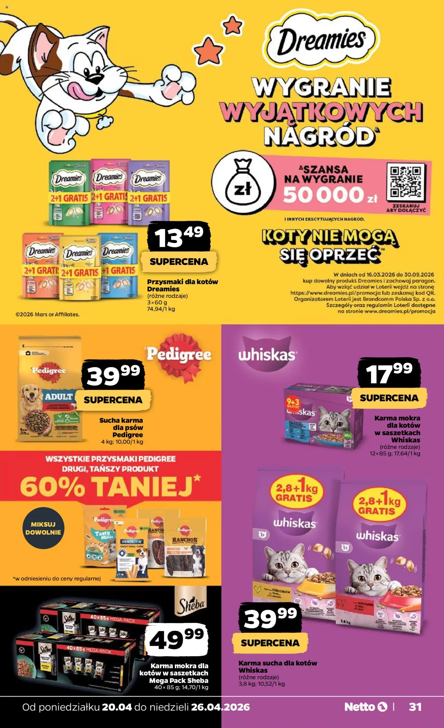 Netto gazetka od poniedziałku spożywcza od 20.04.2026 | Strona: 31 | Produkty: Pedigree