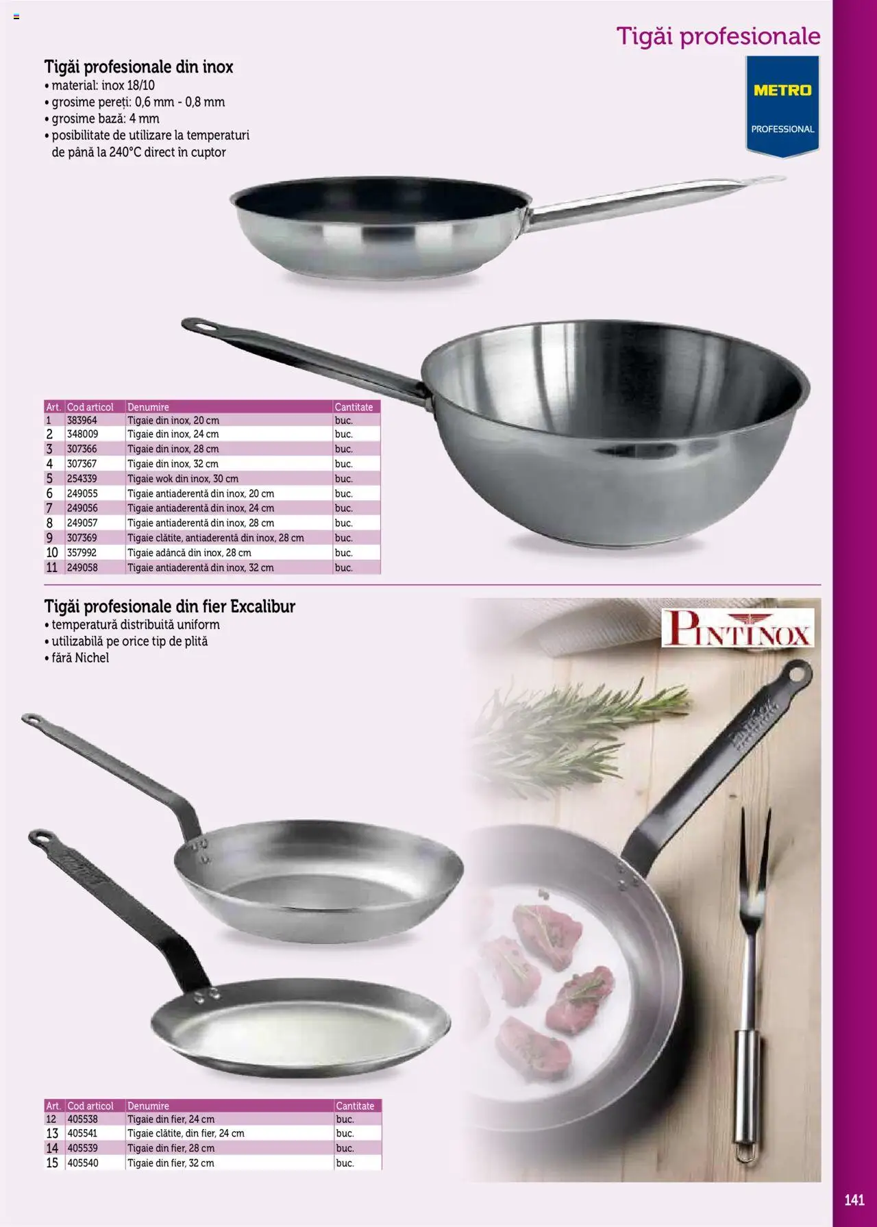 Noul catalog Metro – valabil de la 17.09.2025 | Pagină: 141 | Produse: Cuptor, Plită, Tigaie