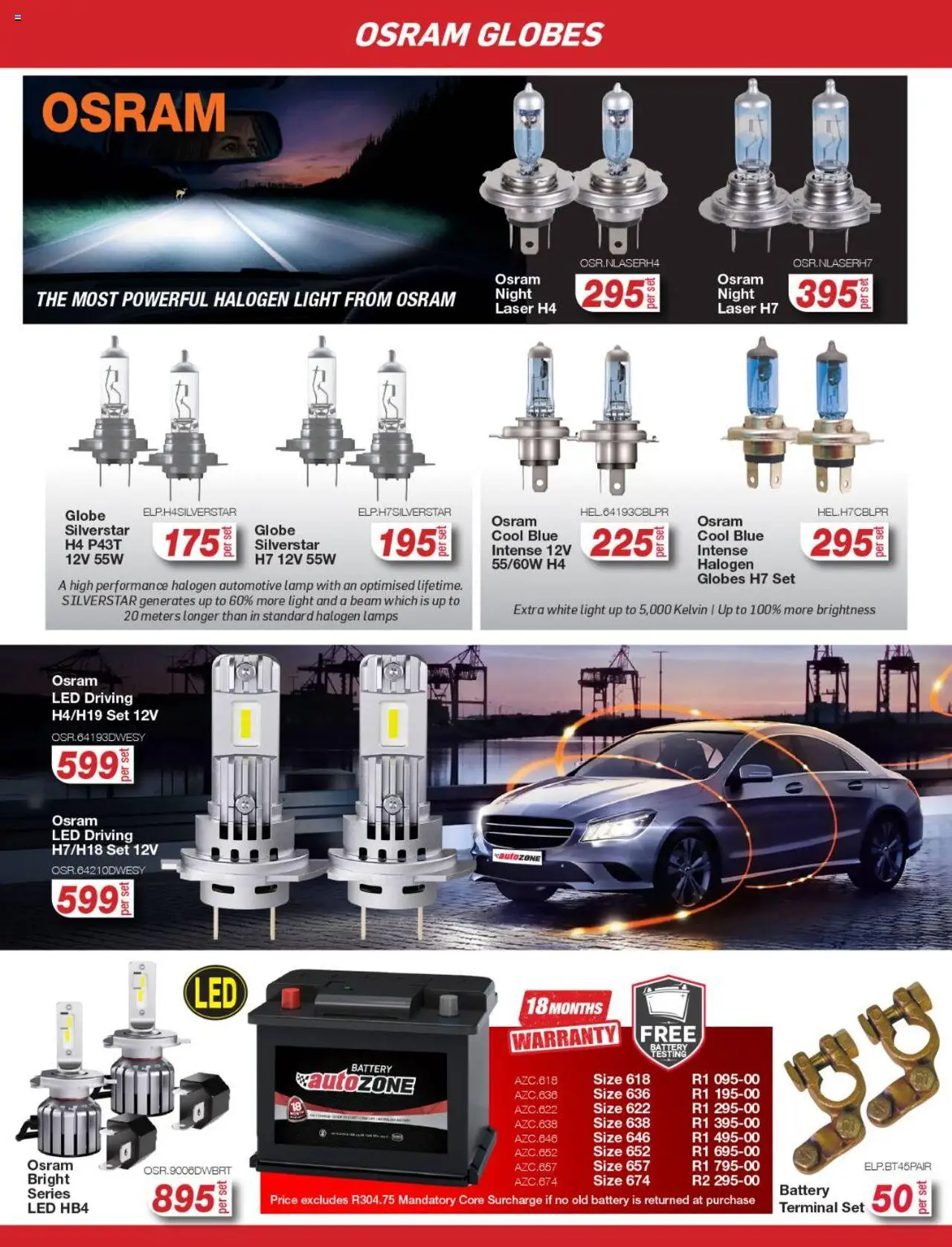 New AutoZone catalogue – valid from 22.09.2025 | Page: 11 | Products: Globe, Battery, Lamp, Light