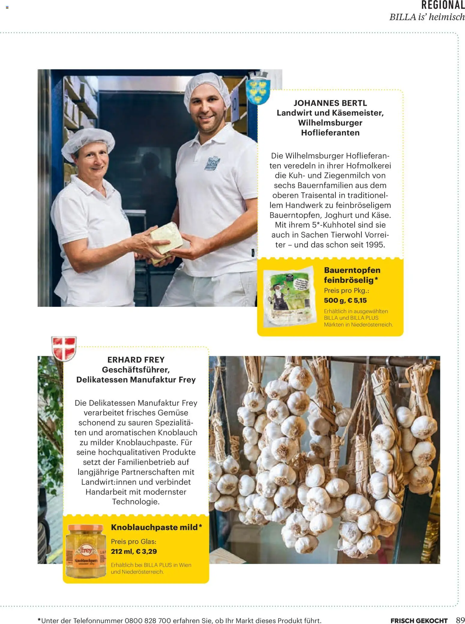 Billa  Frisch Gekocht gültig ab 01.01.2026 | Seite: 85 | Produkte: Gemüse, Knoblauch, Joghurt