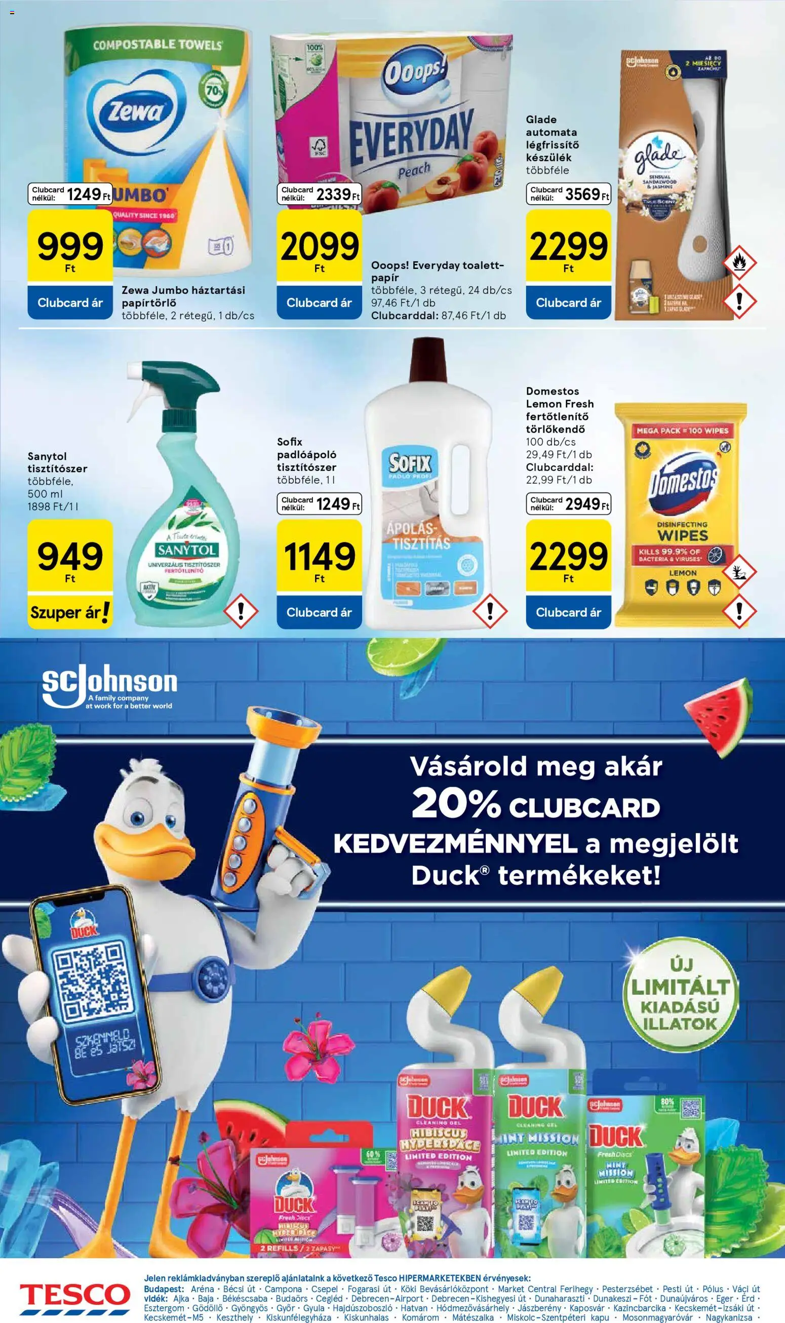 Tesco akciós ujság - amely érvényes a következő dátumtól: 29.01.2026 | Oldal: 26 | Termékek: Papírtörlő, Törlőkendő, Kapu, Légfrissítő