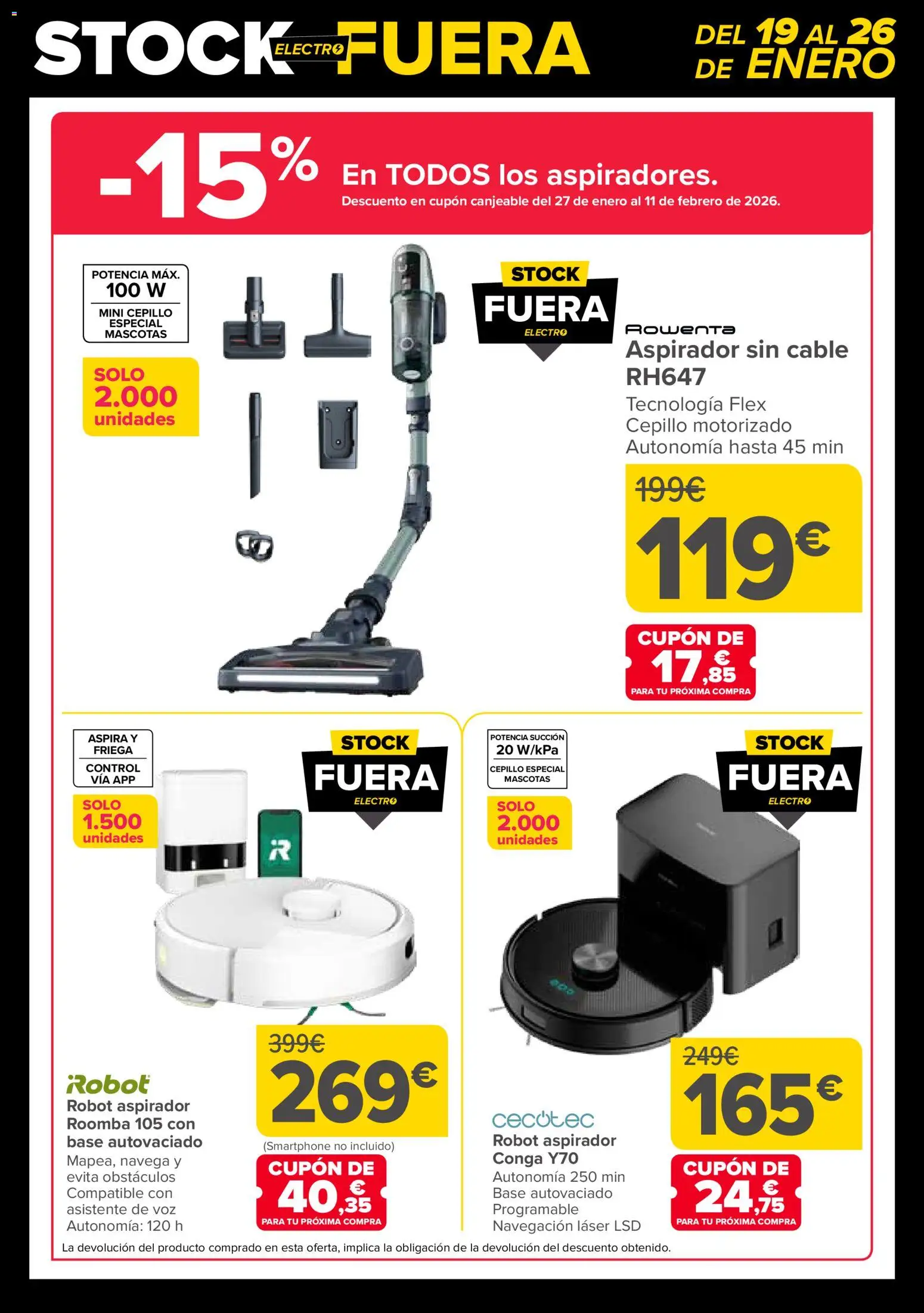 Carrefour folleto │ válido desde el 19.01.2026 | Página: 7 | Productos: Cable, Robot, Navegación, Aspirador