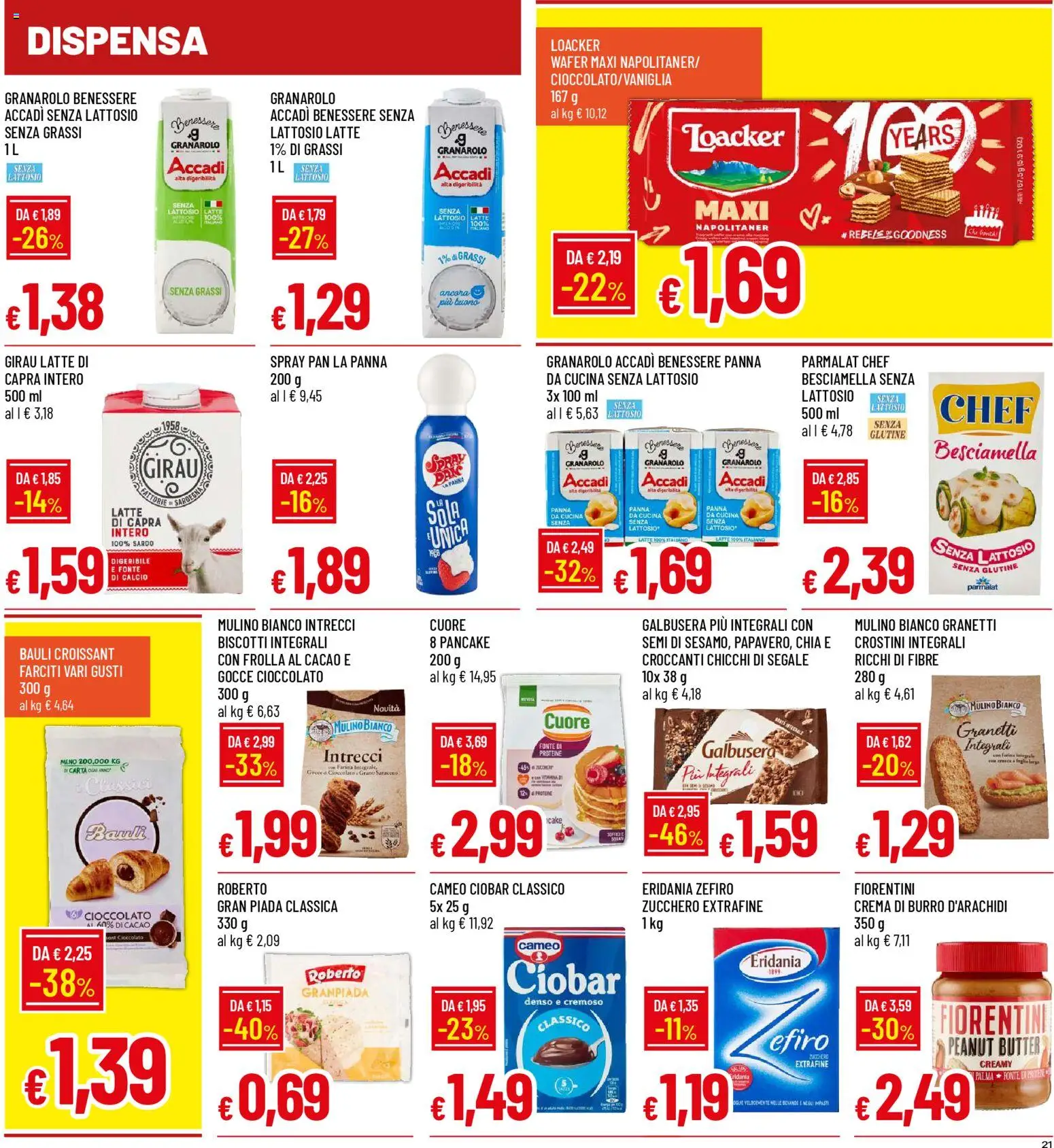 Volantino Famila del 04.12.2025 | Pagina: 21 | Prodotti: Crema, Cioccolato, Biscotti, Latte senza lattosio