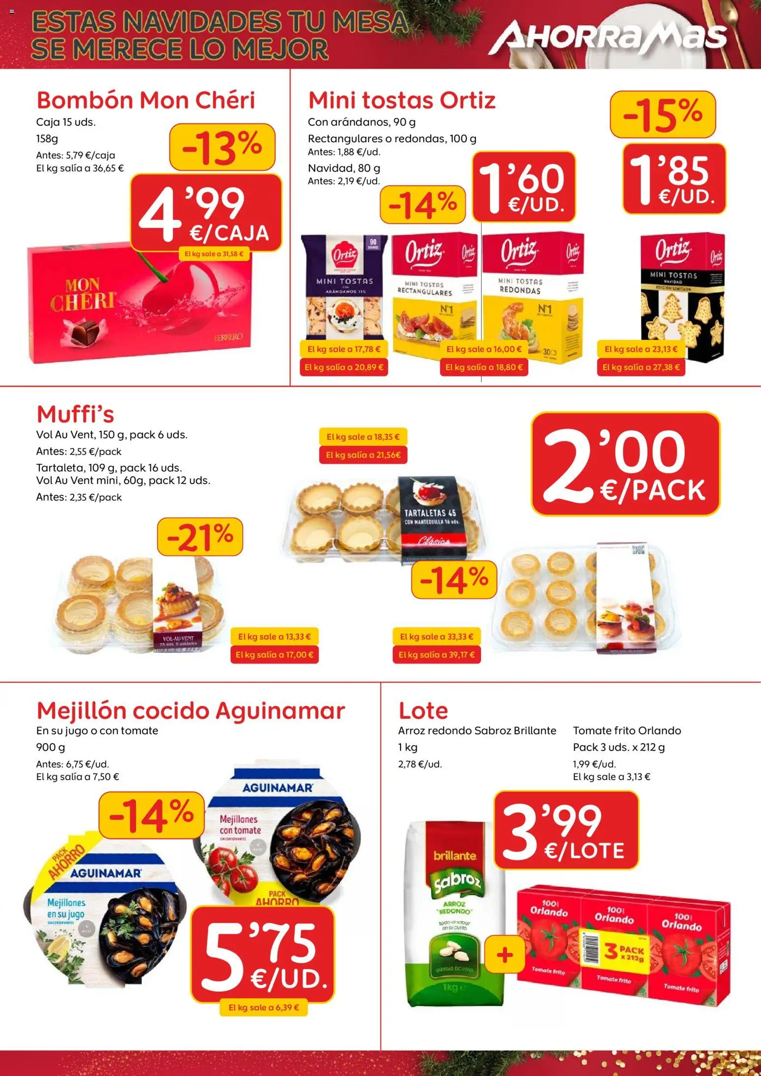 AhorraMas folleto │ válido desde el 13.11.2025 | Página: 13 | Productos: Jugo, Arroz, Mesa, Caja