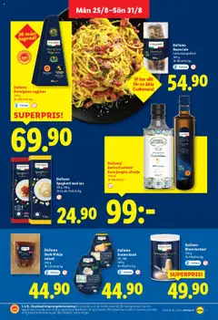 Lidl reklamblad aktuell från 25.08.2025 | Sida: 11 | Produkter: Olivolja, Salami, Spaghetti