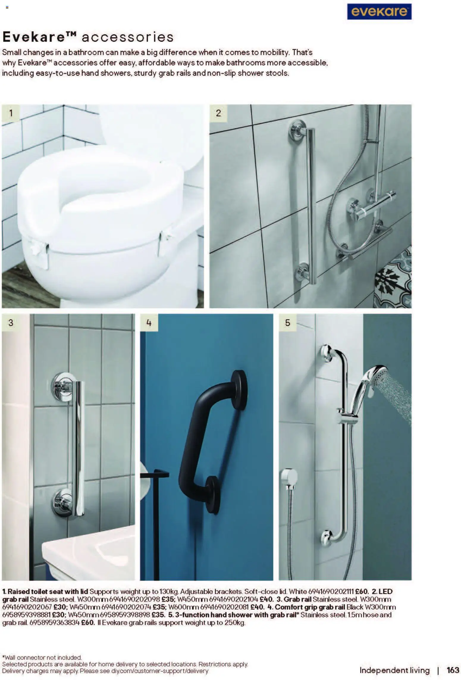 {H1} | Page: 163 | Products: Toilet, Rails, Connector, Weight