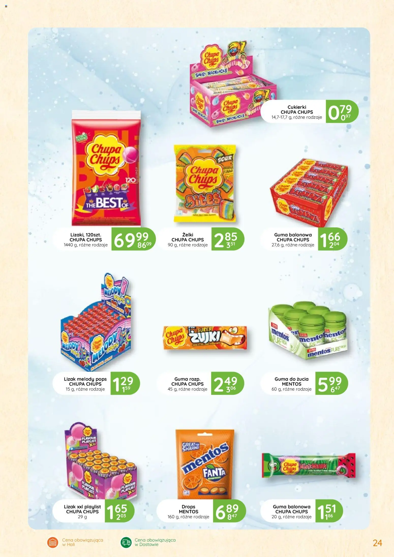 Eurocash Gazetka - Oferta Handlowa od 12.02.2026 | Strona: 24 | Produkty: Żelki, Guma do żucia, Cukierki