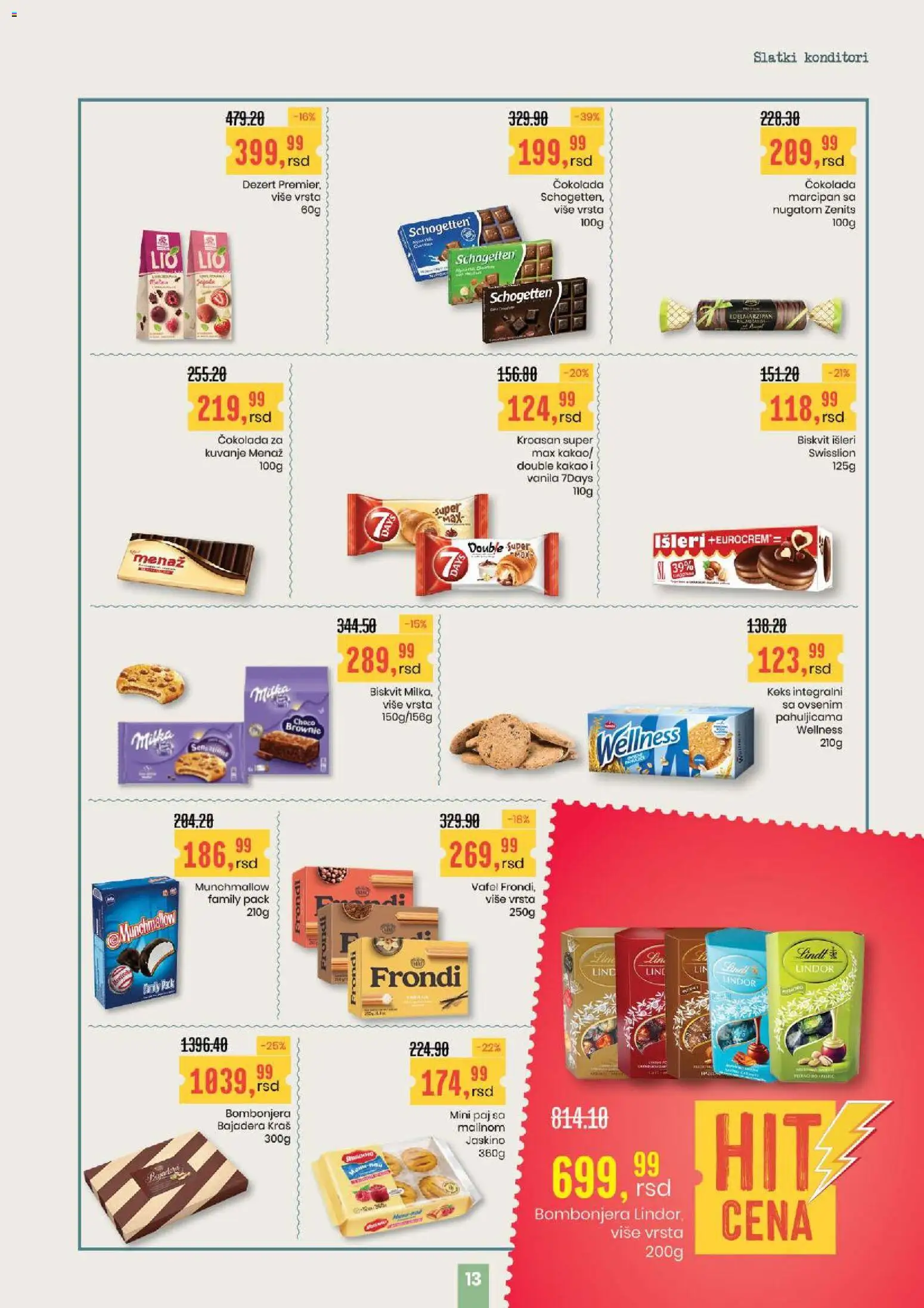 Aroma Market katalog - važi od 13.11.2025 | Strana: 13 | Proizvode: Keks, Bombonjera, 7days, Brownie
