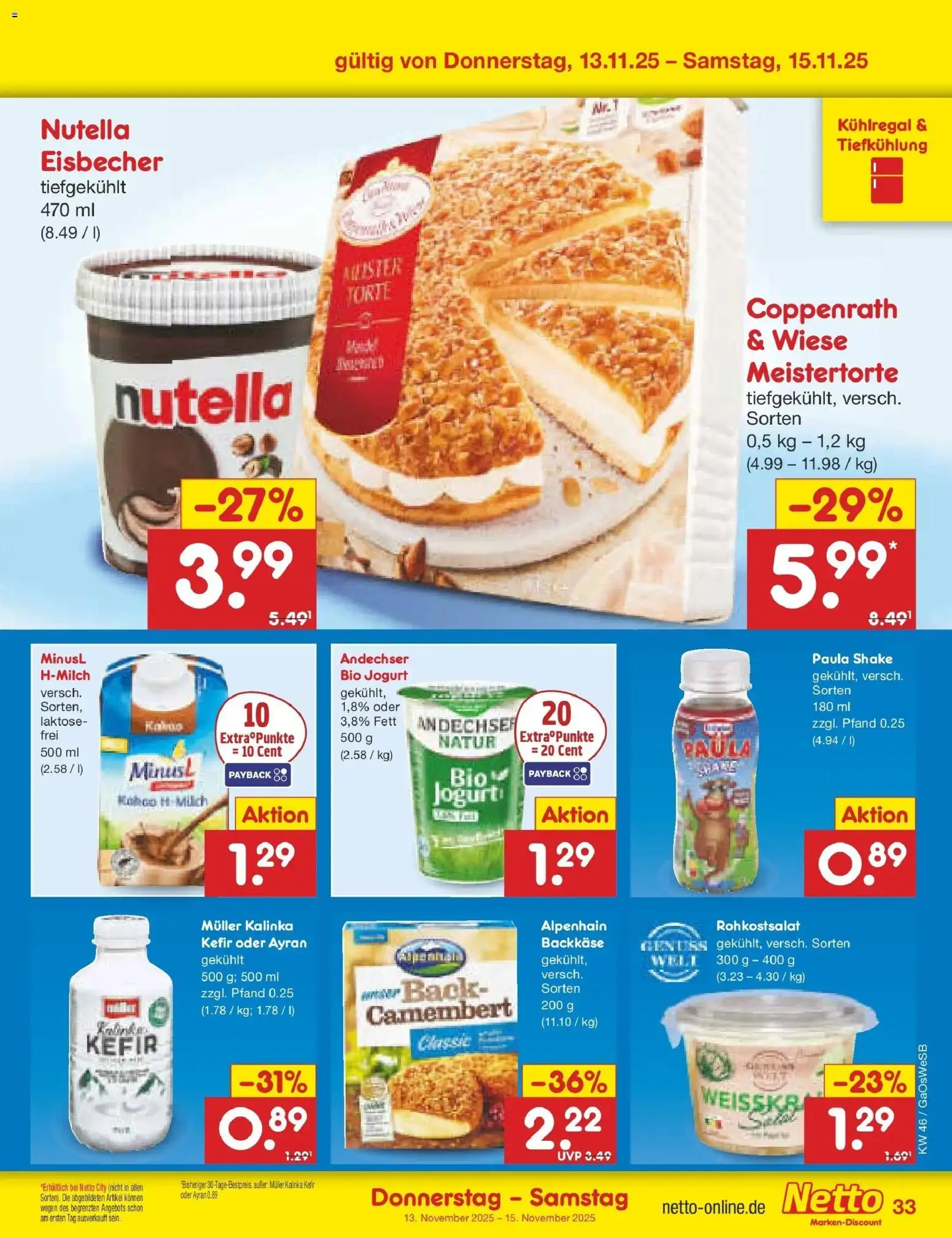 Netto Marken-Discount - Netto: Wochenangebote – gültig ab 10.11.2025 | Seite: 41 | Produkte: Kefir, Nutella