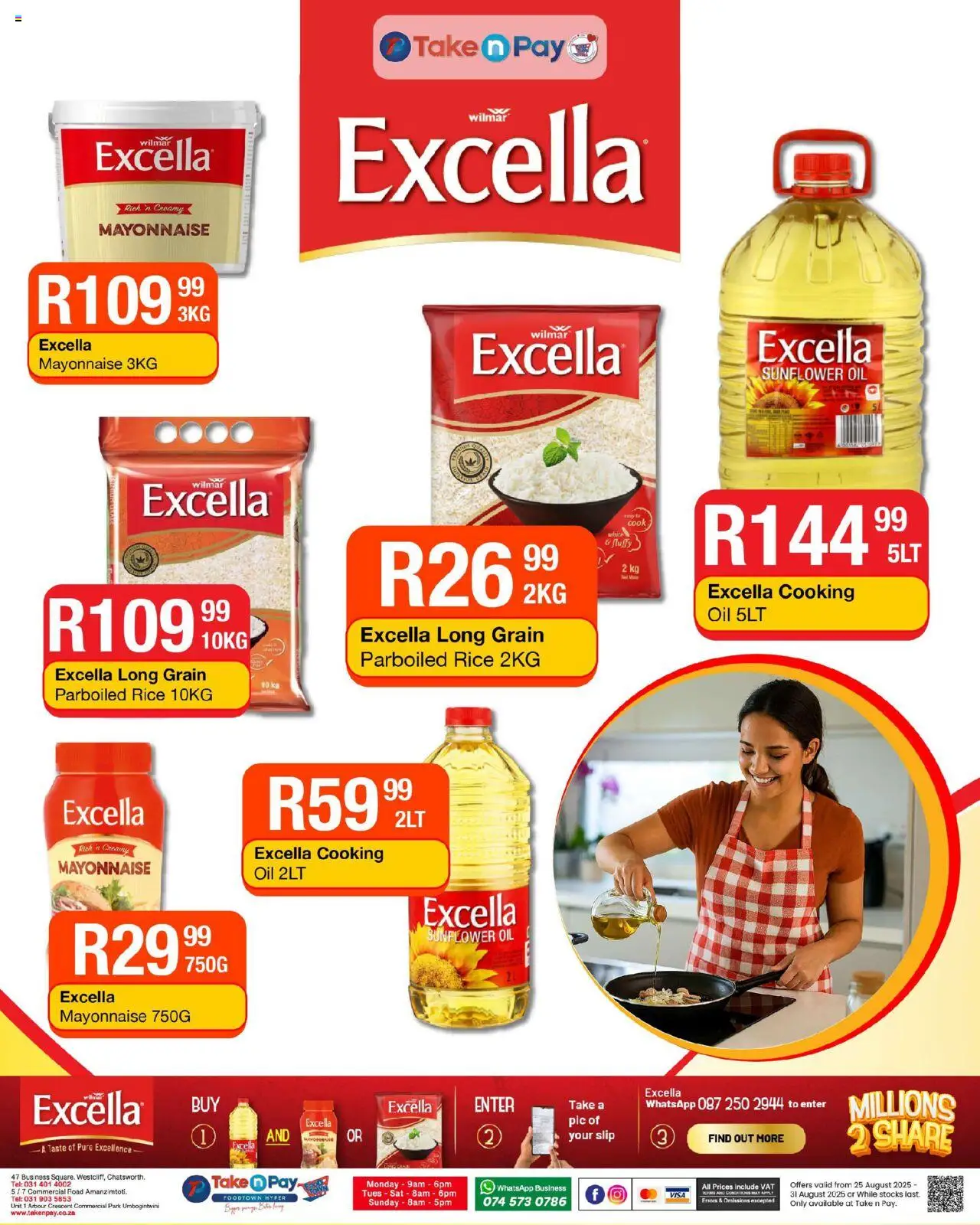 Take n Pay - Specials │ valid from 25.08.2025 | Page: 3 | Products: Oil, Rice, Mayonnaise