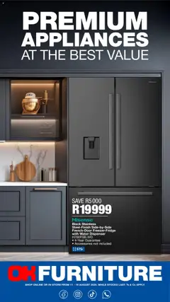 Preview of OK Furniture specials valid from 11.08.2025