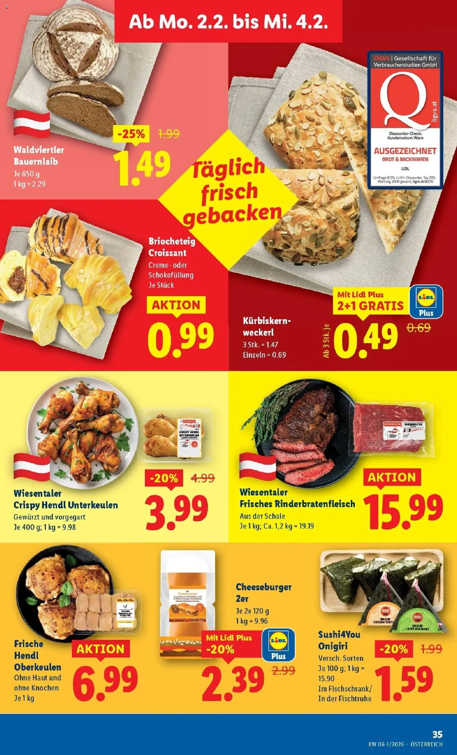 Lidl Flugblatt - St. Pölten, Klosterneuburg, Mödling gültig ab 29.01.2026 | Seite: 39 | Produkte: Creme, Brot