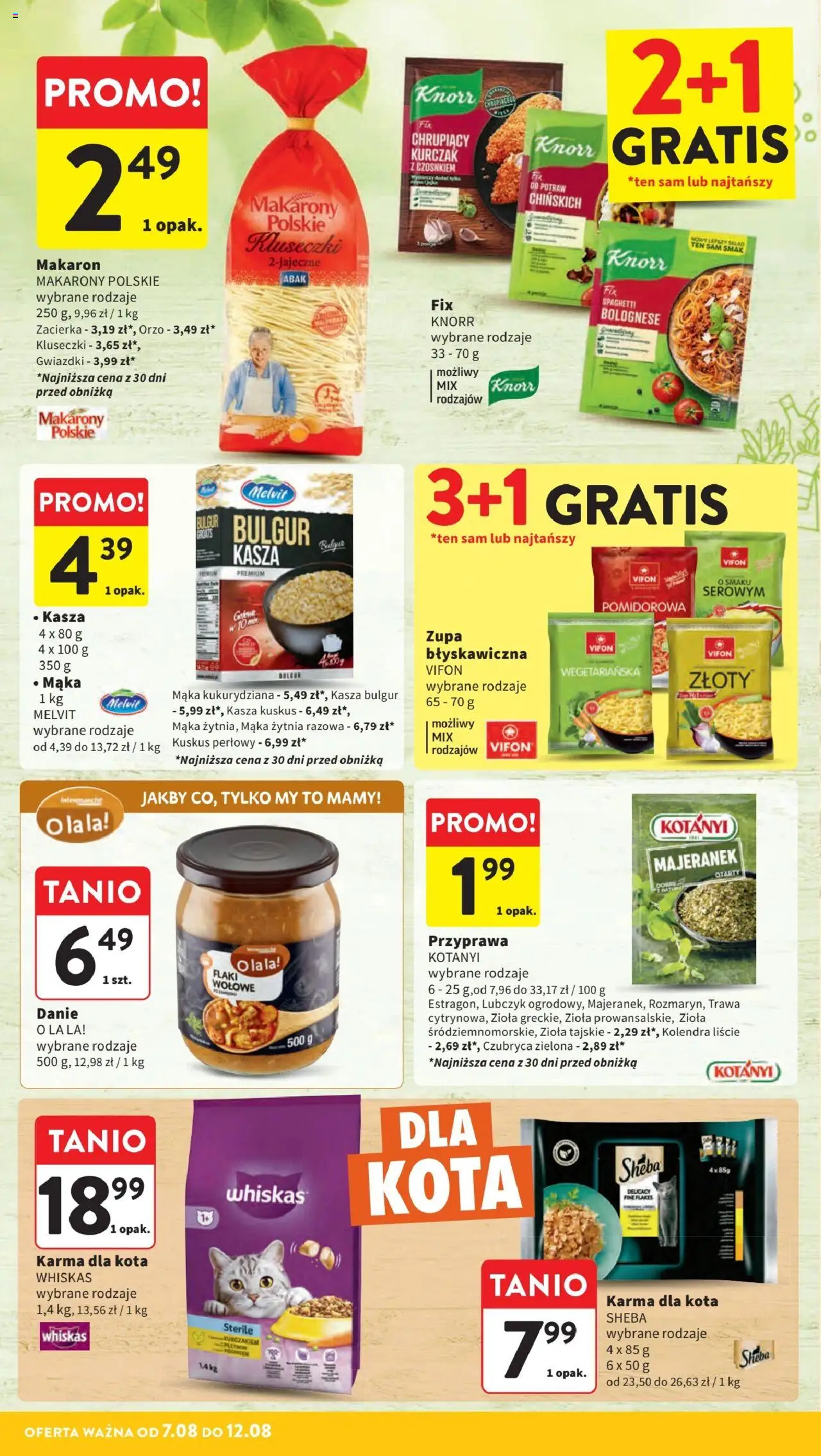 Intermarche Gazetka od 07.08.2025 | Strona: 26 | Produkty: Kasza, Majeranek, Lubczyk, Makarony