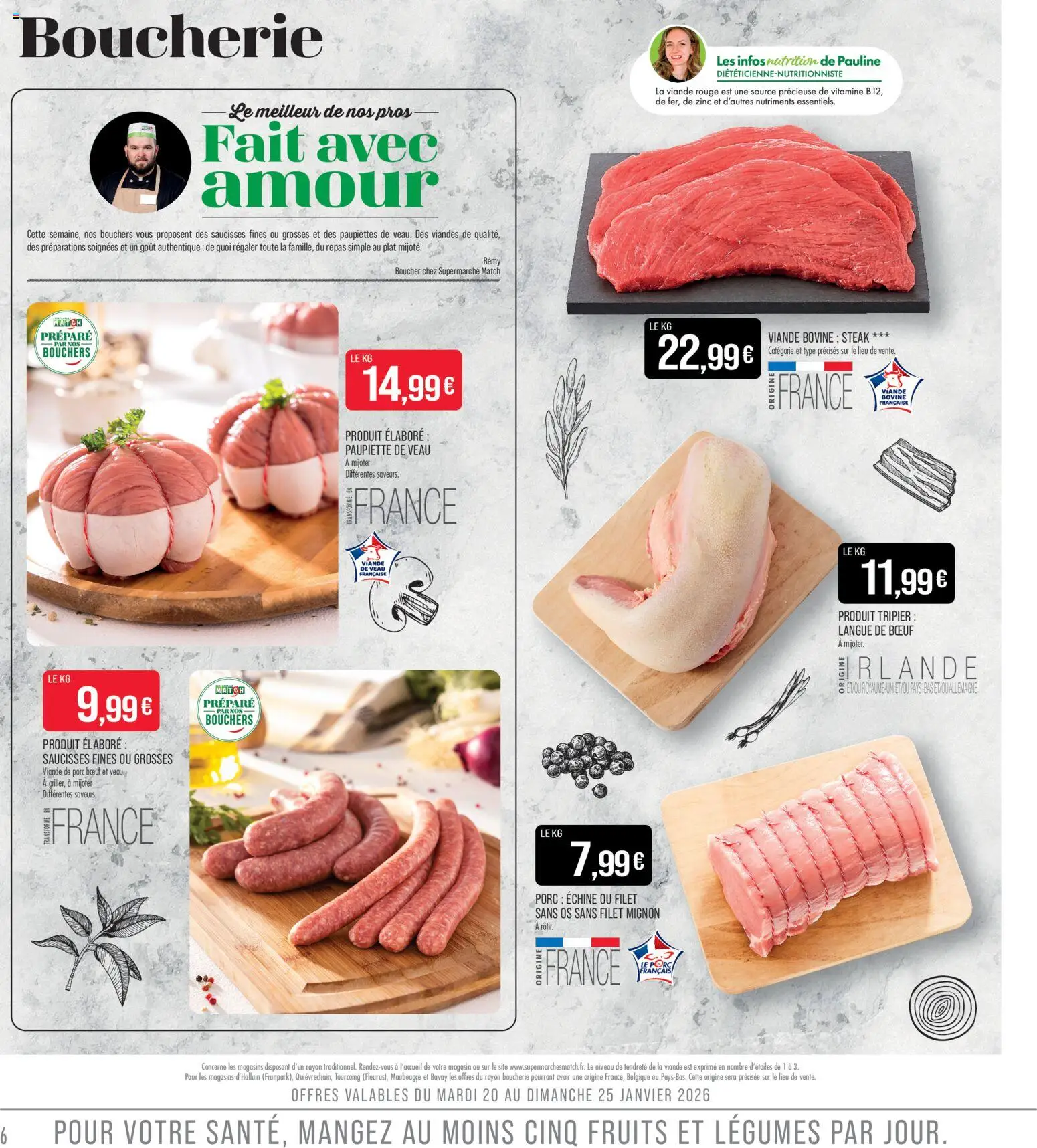 {H1} | Page: 6 | Produits: Viande de porc, Filet mignon, Porc, Viande bovine